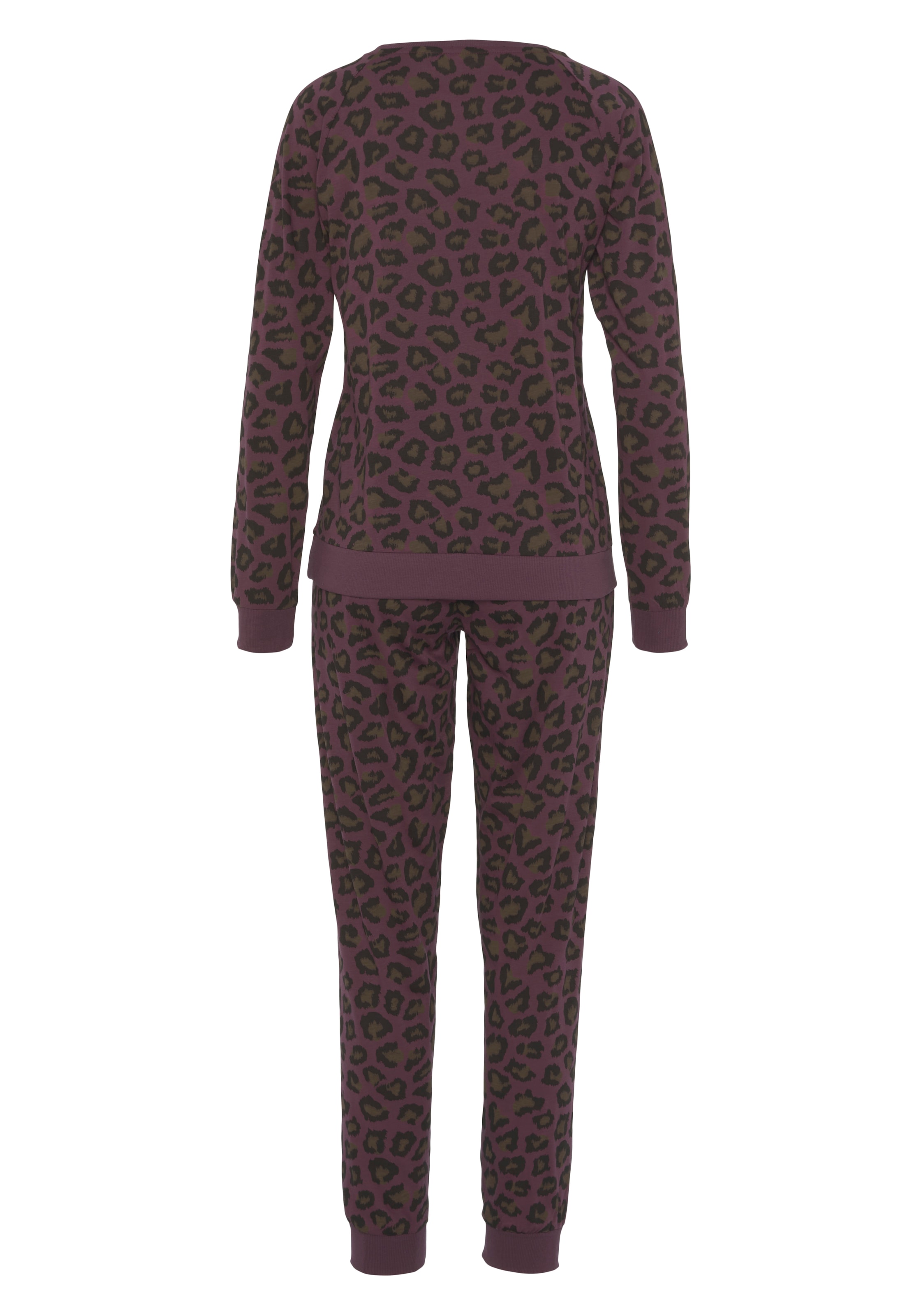 Vivance Dreams Pyjama, (2 tlg.), mit tonalem Animalprint