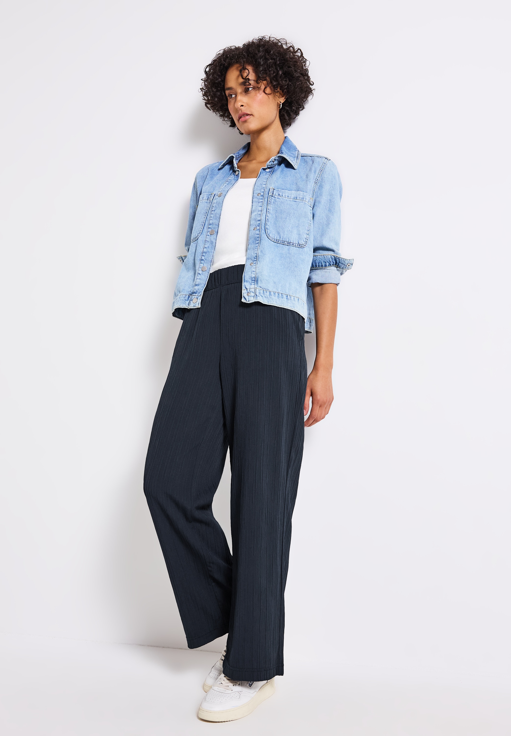 STREET ONE Stoffhose, Sommerhose mit elastischem Bund