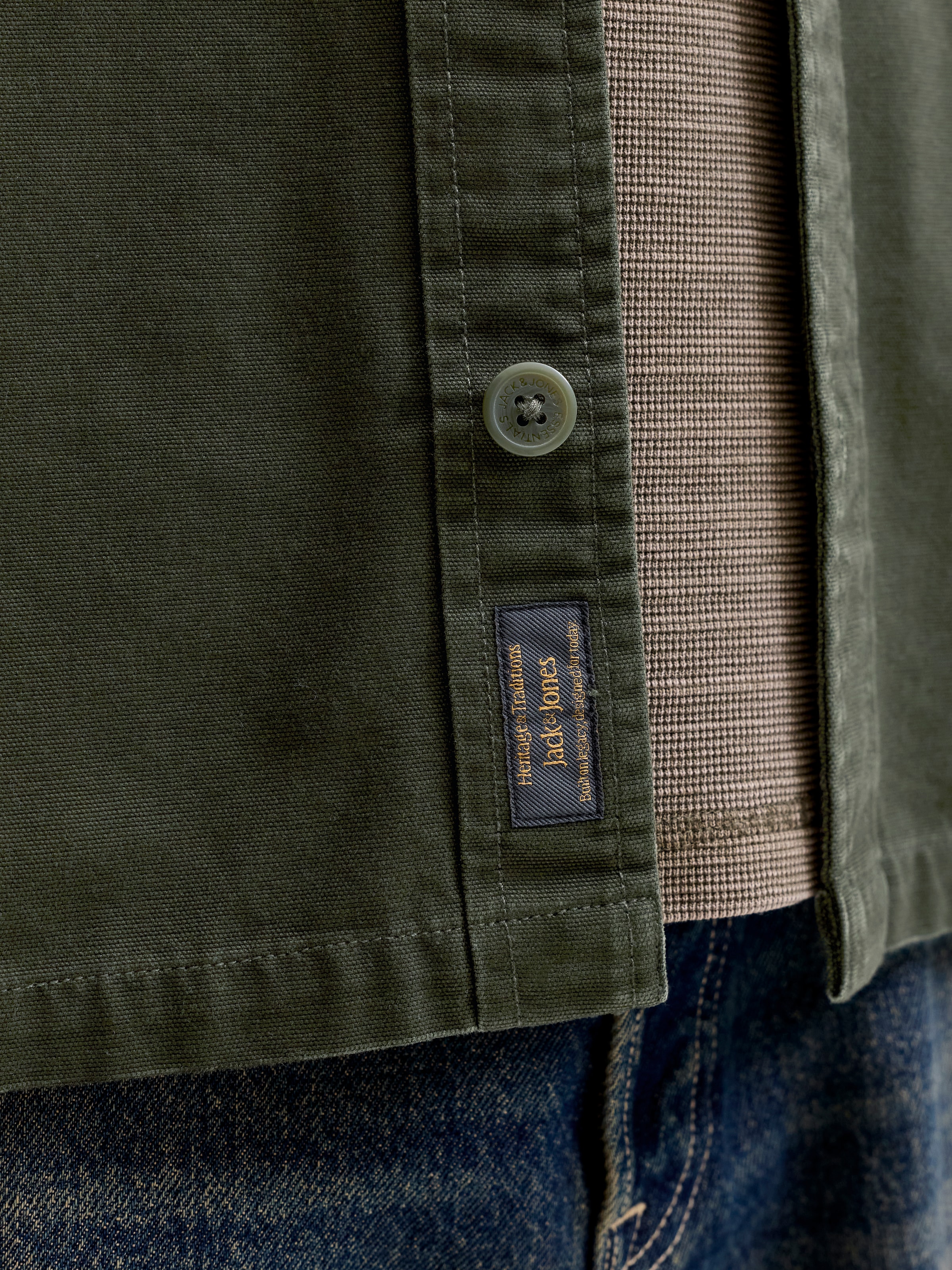 Jack & Jones Langarmhemd »JJECOLTON CANVAS OVERSHIRT LS SN« Baumwolle, Overshirt in lockerer Passform