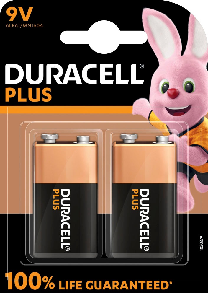 Duracell Batterie »Plus«, 6LR61, (Packung, 1 St.)