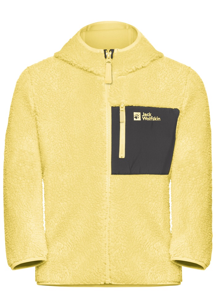 Jack Wolfskin Fleecejacke »ICE CURL HOOD JACKET K«, mit Kapuze, Wärmend, winddicht, Übergangsjacke