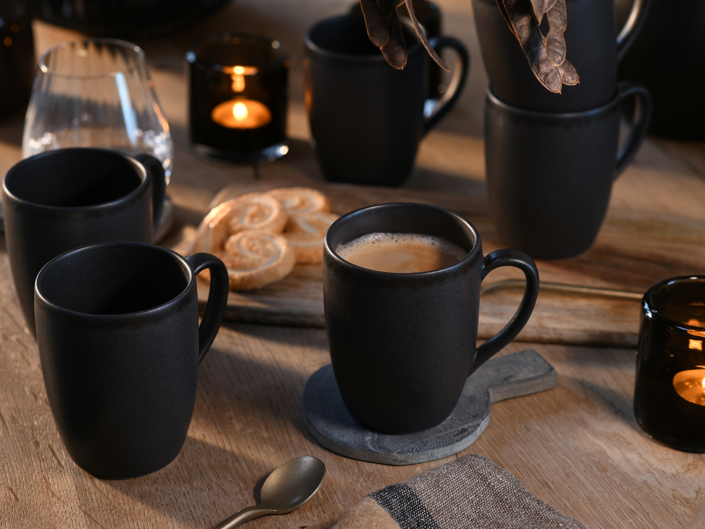 CreaTable Becher »Soft Touch Black« 300 ml, 6-teilig