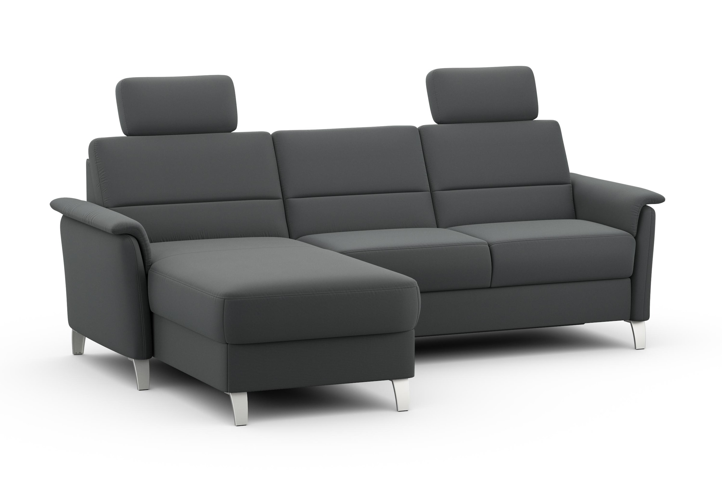 sit&more Ecksofa »Palmera L-Form, B: 244 cm« optional Bettfunktion & Bettkasten, Federkern