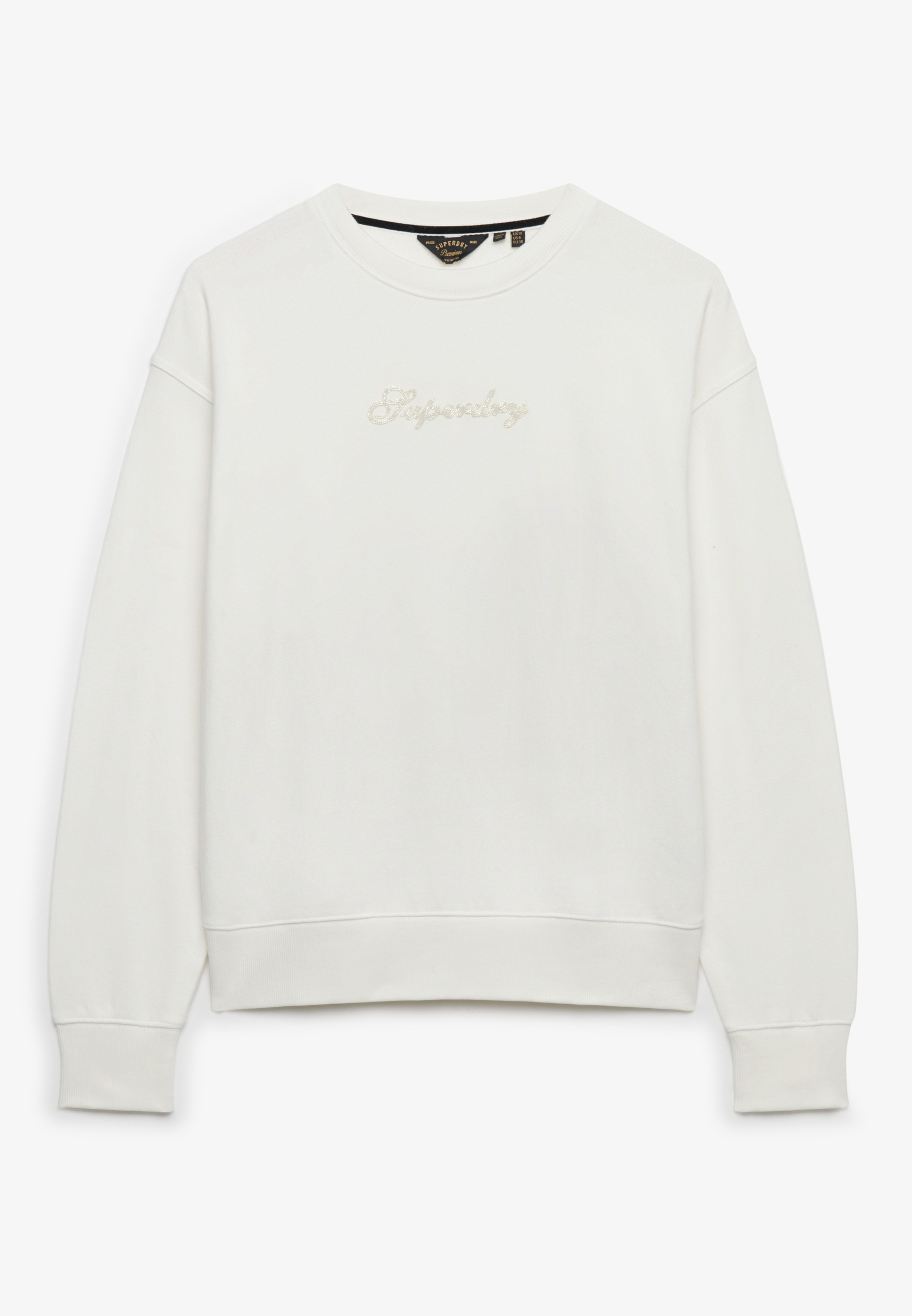 Superdry Sweatshirt »SCRIPT BRAND LOOSE CREW«, mit Markenlogo aus Perlenstickerei auf der Brust
