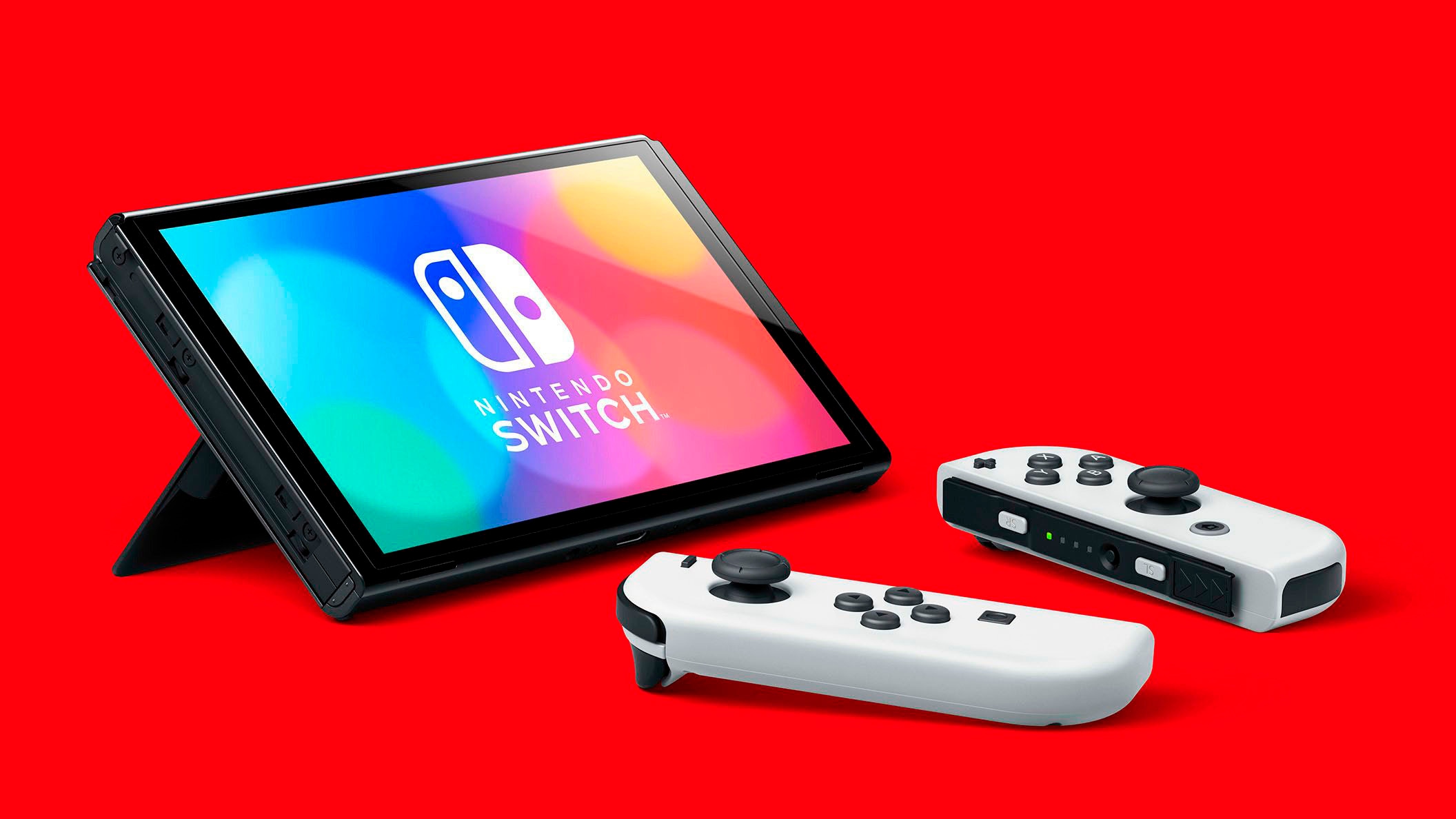 Nintendo Switch Konsolen-Set »OLED + Gratis Big Brain Academy + Everybody 1-2-Switch!«