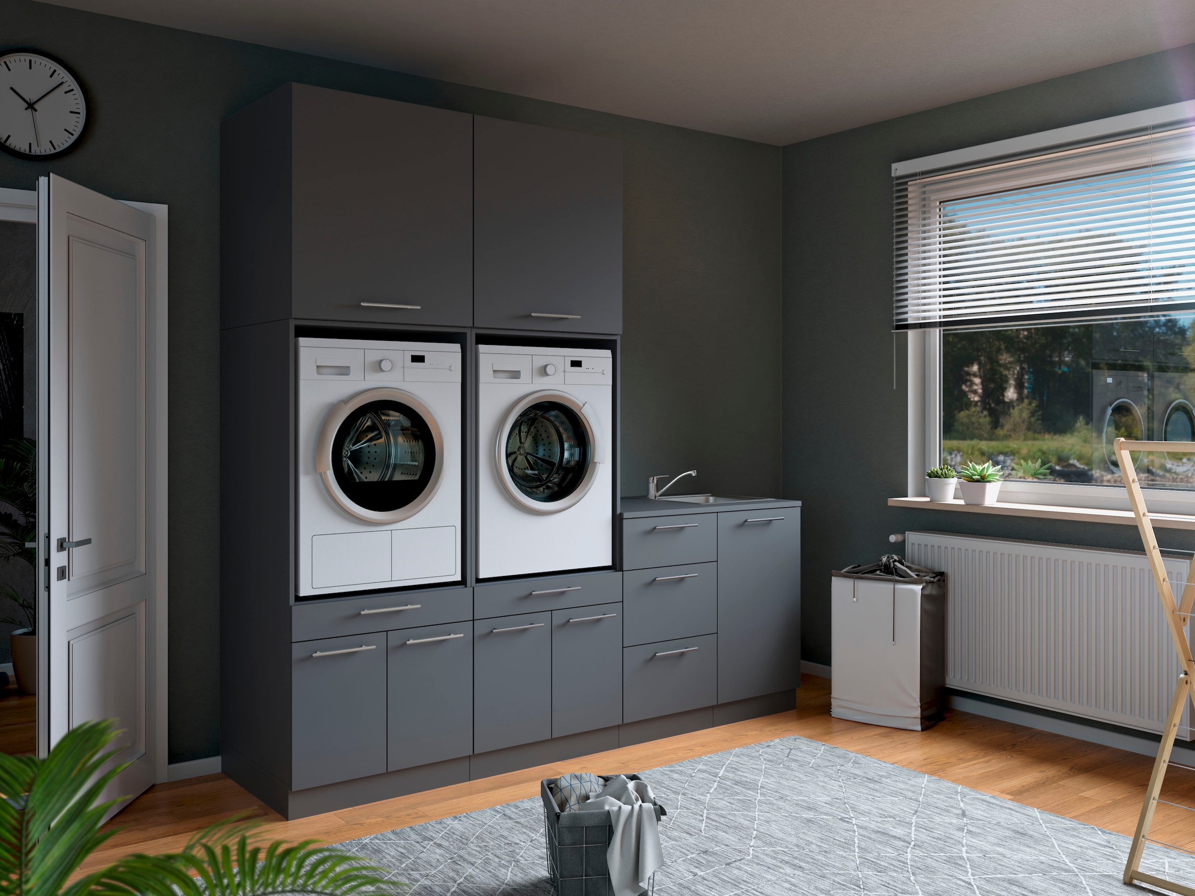 Laundreezy Mehrzweckschrank-Set »Laundreezy, 6-tlg. Mehrzweckschrank-Set B/H/T 238/238/68 cm« 6 Stk. tlg.