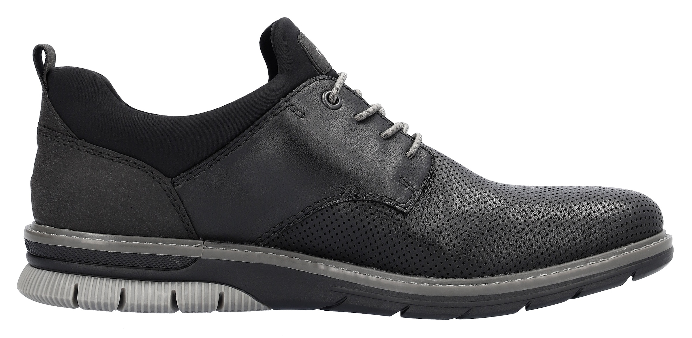 Rieker Slip-On Sneaker, Business Schuh, Slipper, Festtagsschuh mit elastischen Schnürsenkeln