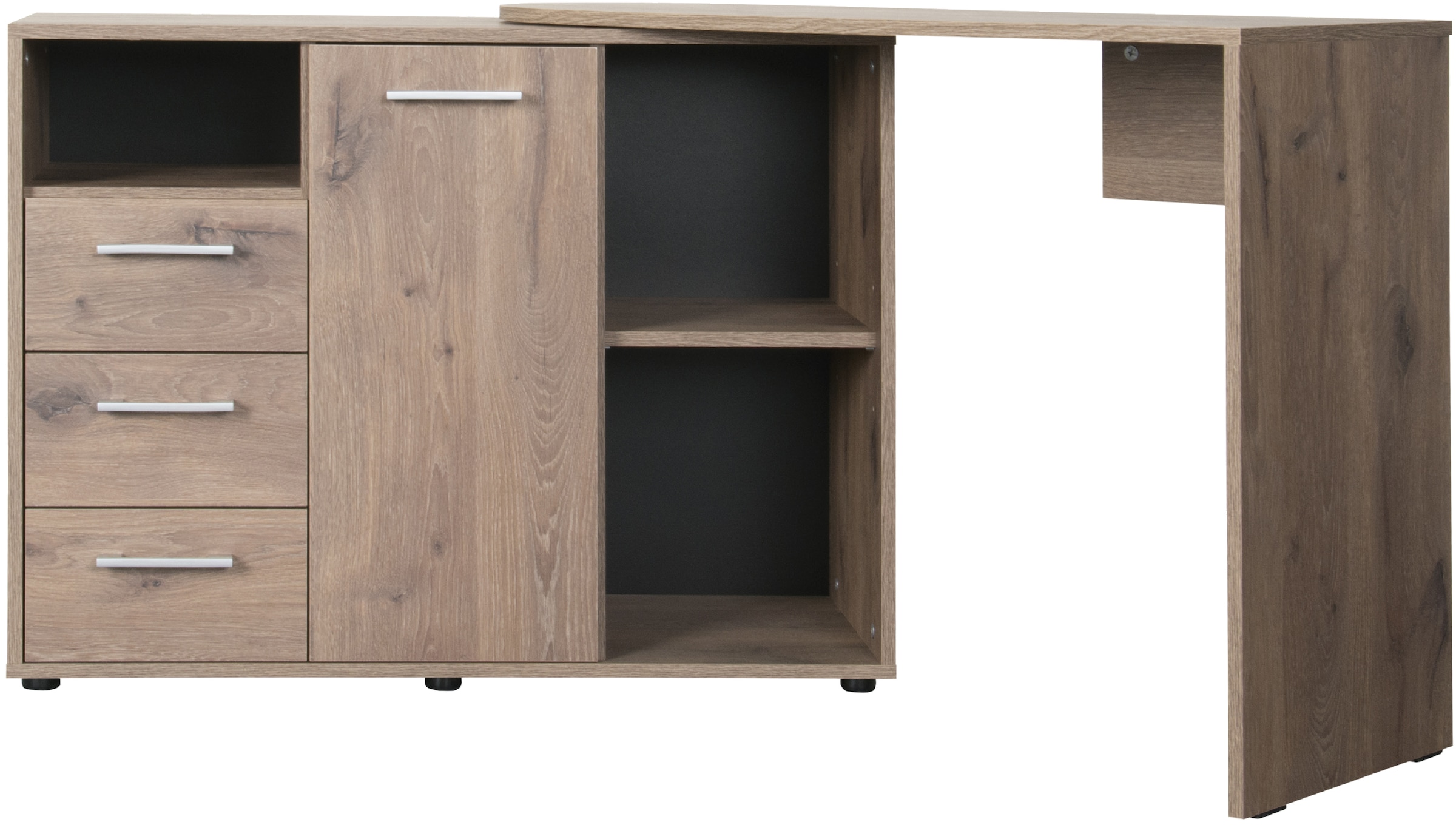 VOGL Möbelfabrik Schreibtisch »1246 mit schwenkbarer Tischplatte«, platzsparend, Breite 98-149 cm, Made in Germany
