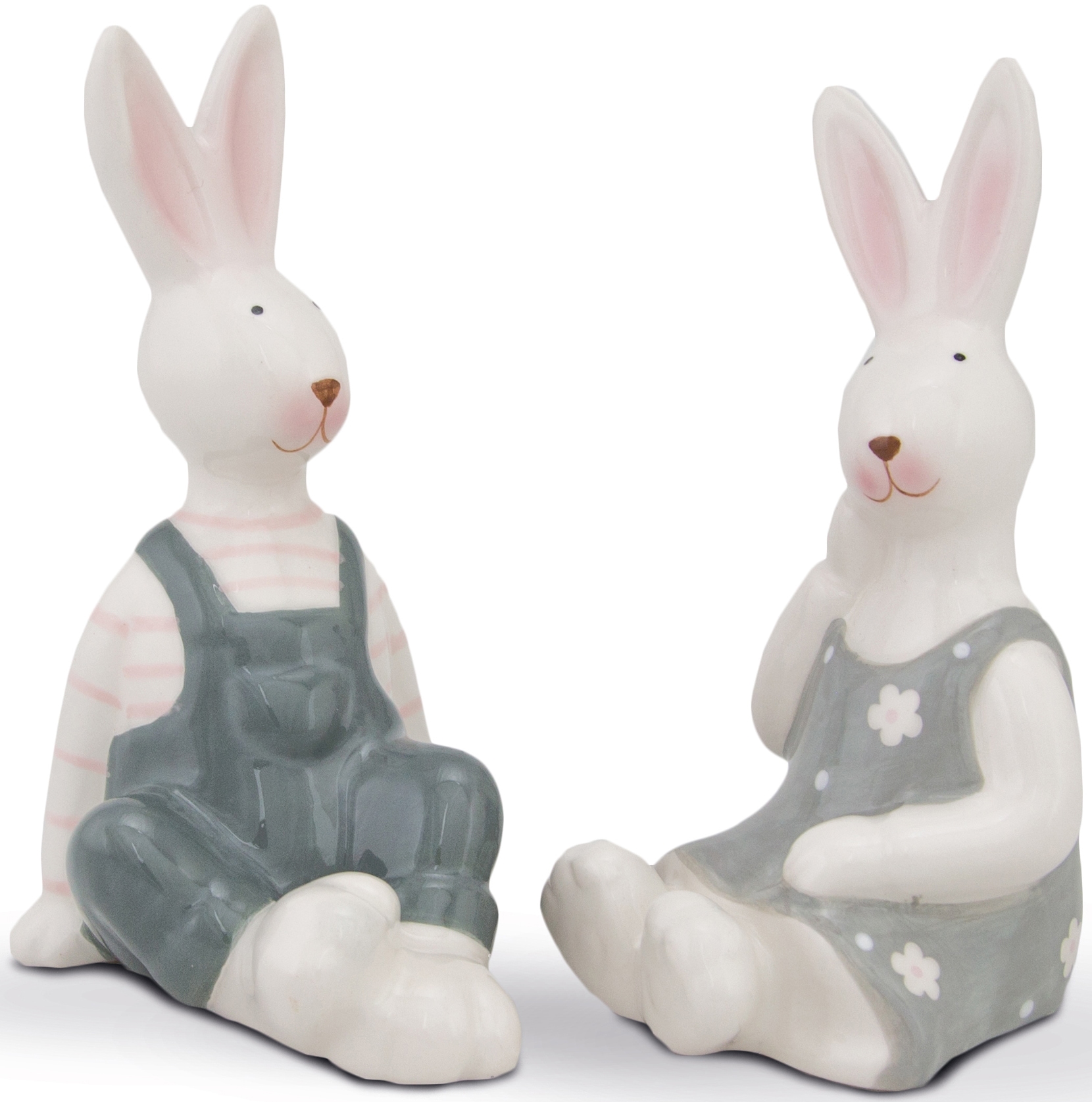 RIFFELMACHER & WEINBERGER Osterhase »Steffi & Klaus«, (Set, 2 St.), aus  Dolomit, bemalt, Höhe ca. 14 cm bei OTTO