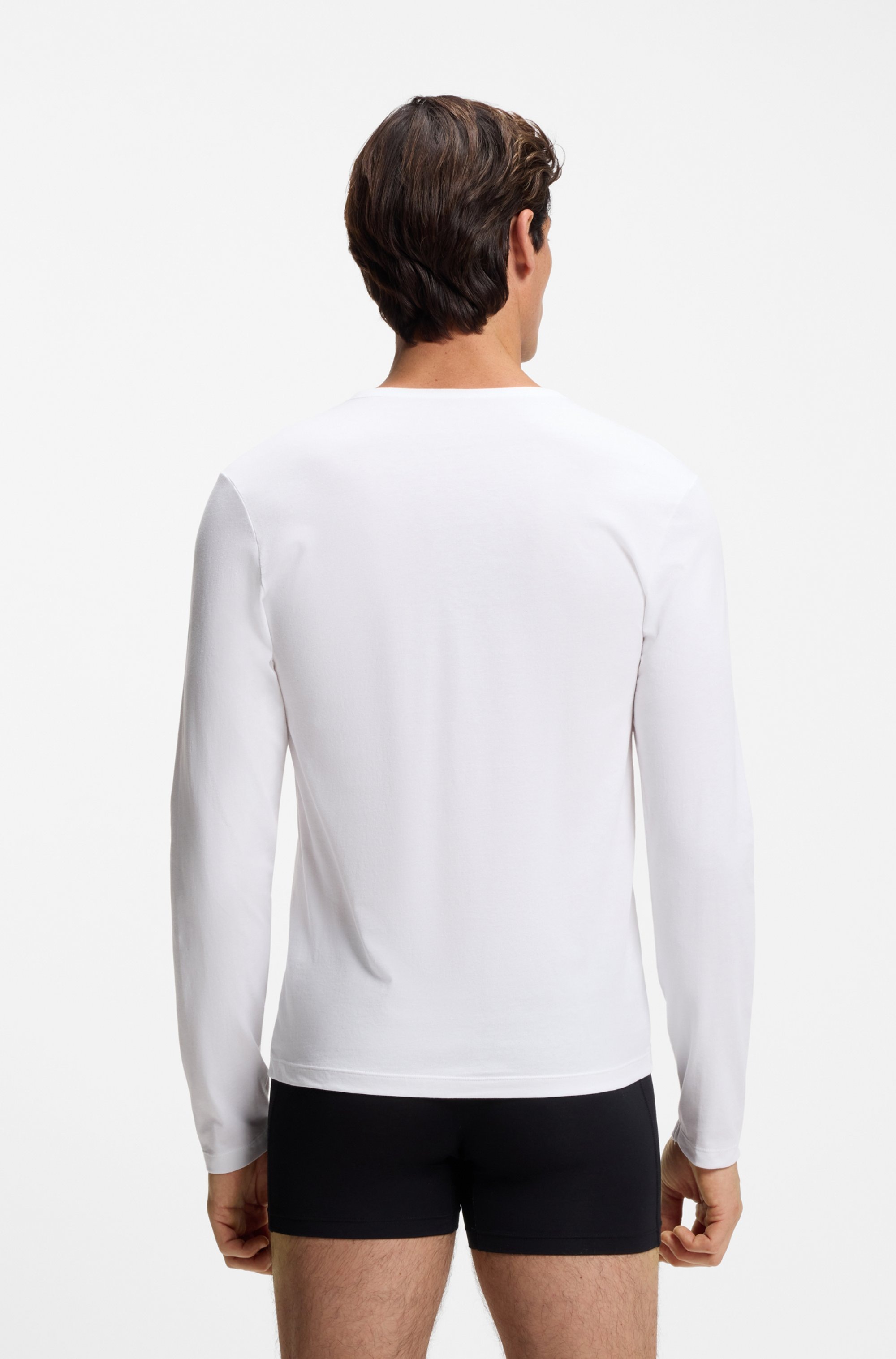 BOSS Langarmshirt »longsleeve-Shirt R-Neck Classic COTTON 3pcs/pack«, (3 tlg.), mit BOSS Logo-Schriftzug