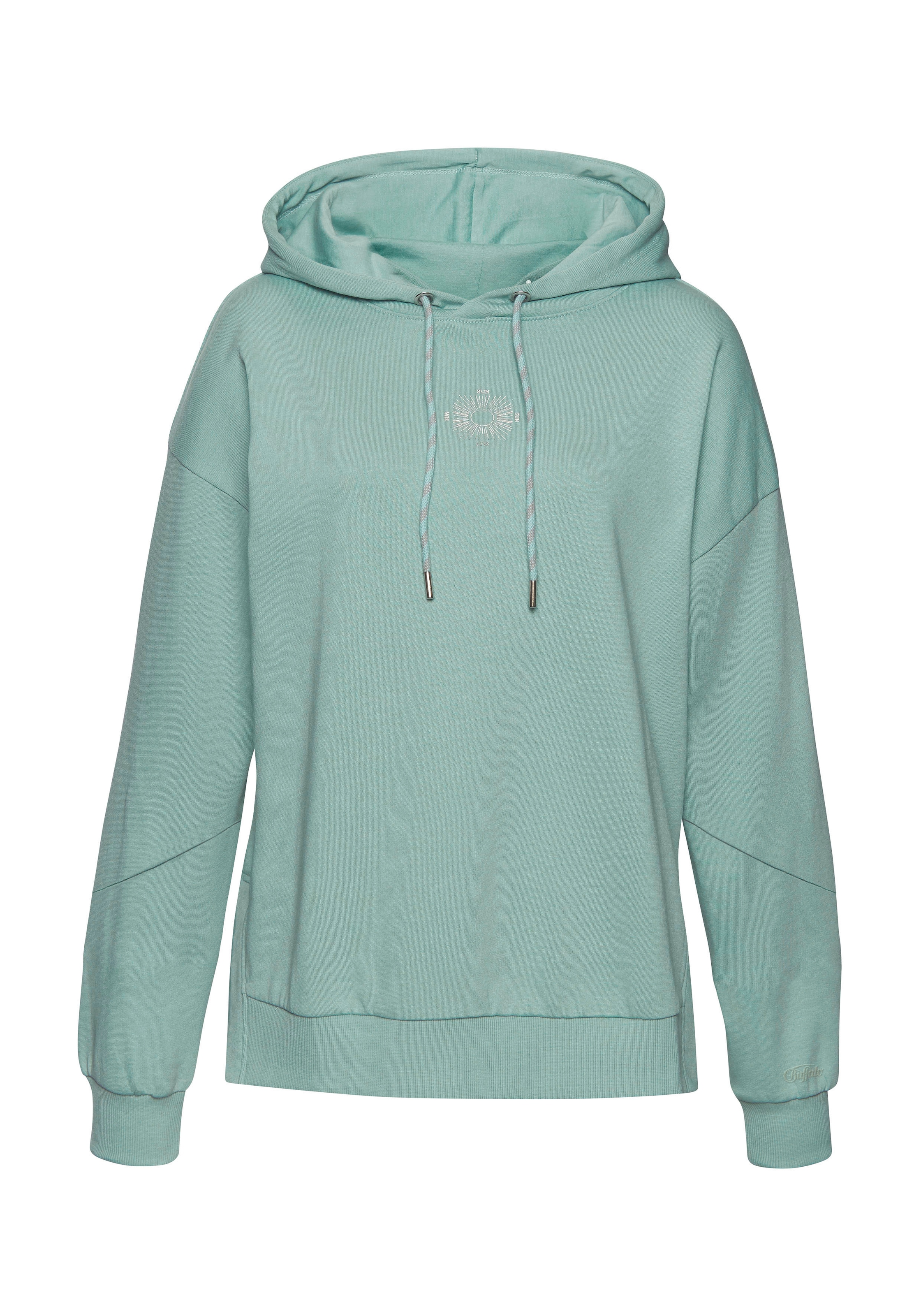 Buffalo Hoodie, Kapuzensweatshirt mit großem Rückenprint- mit Glanz-Effekt, Loungewear