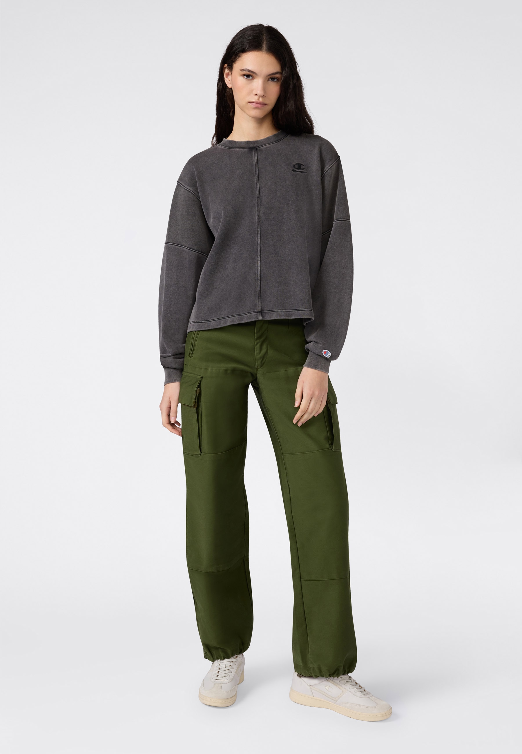 Champion Sweatshirt »ICONS WASH loose fit terry crewneck sweatshirt«, für Erwachsene, sportlicher Stil, Rundhalsausschnitt
