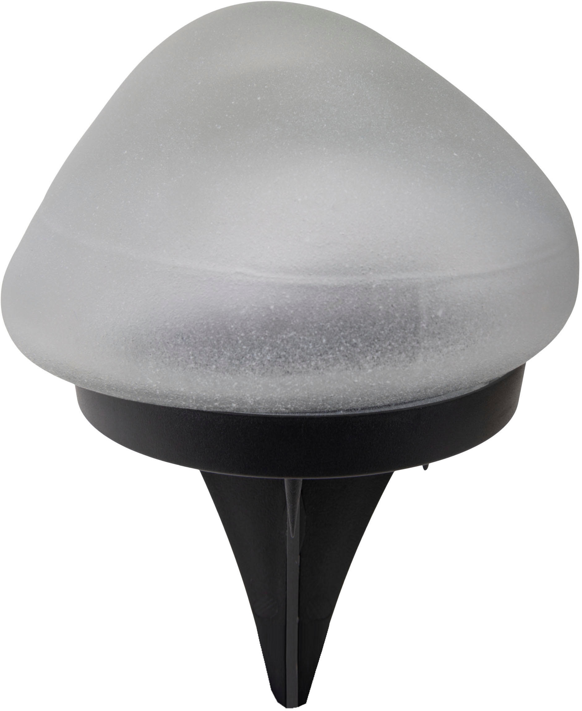 näve LED Solarleuchte »Guri« LED-Modul 2 Stk. Warmweiß 2er Set Dekoerdspieß, transparent/schwarz, Glassteinoptik, warmweiß