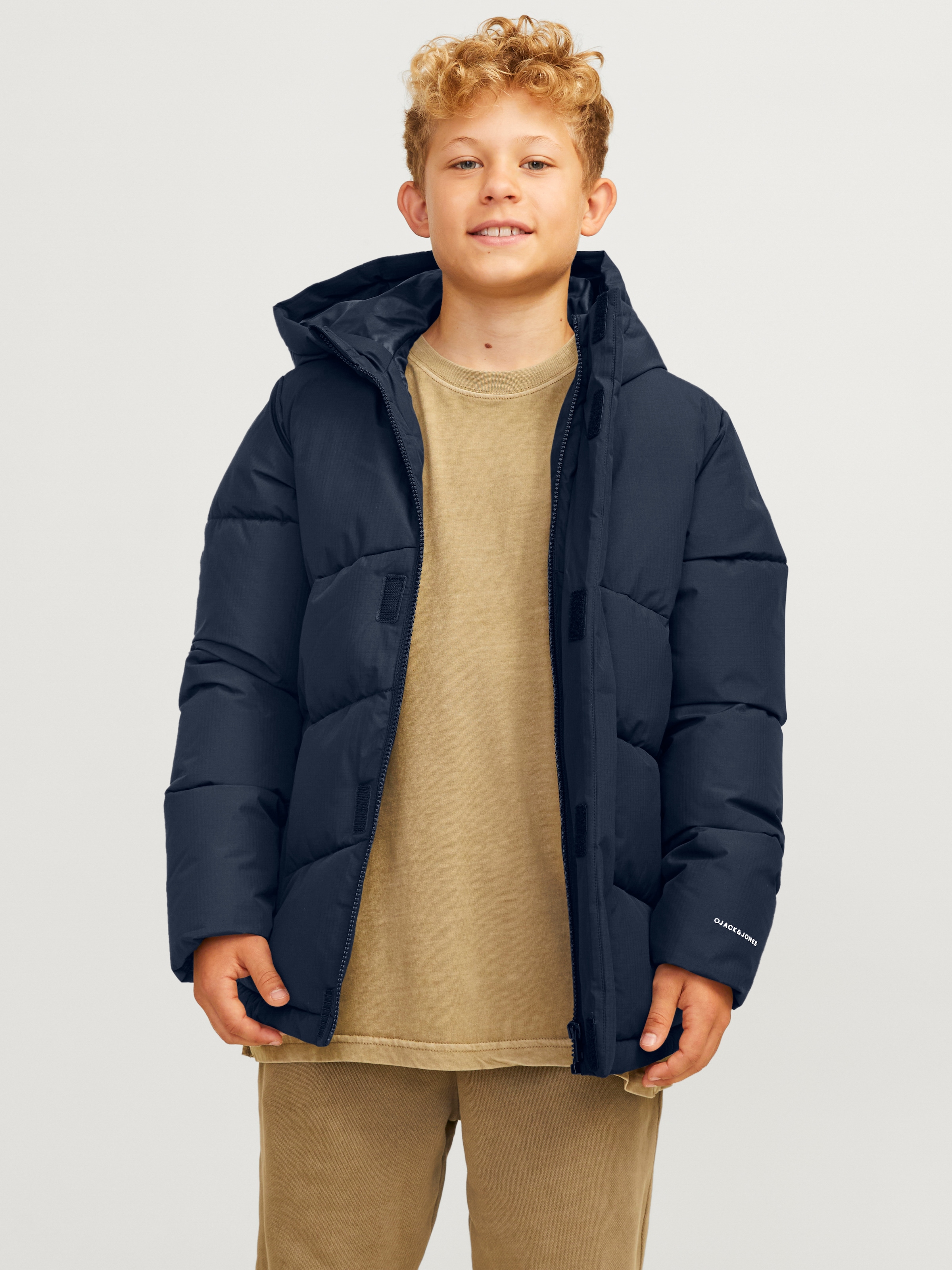 Steppjacke »JJWORLD PUFFER JACKET JNR«, mit Kapuze