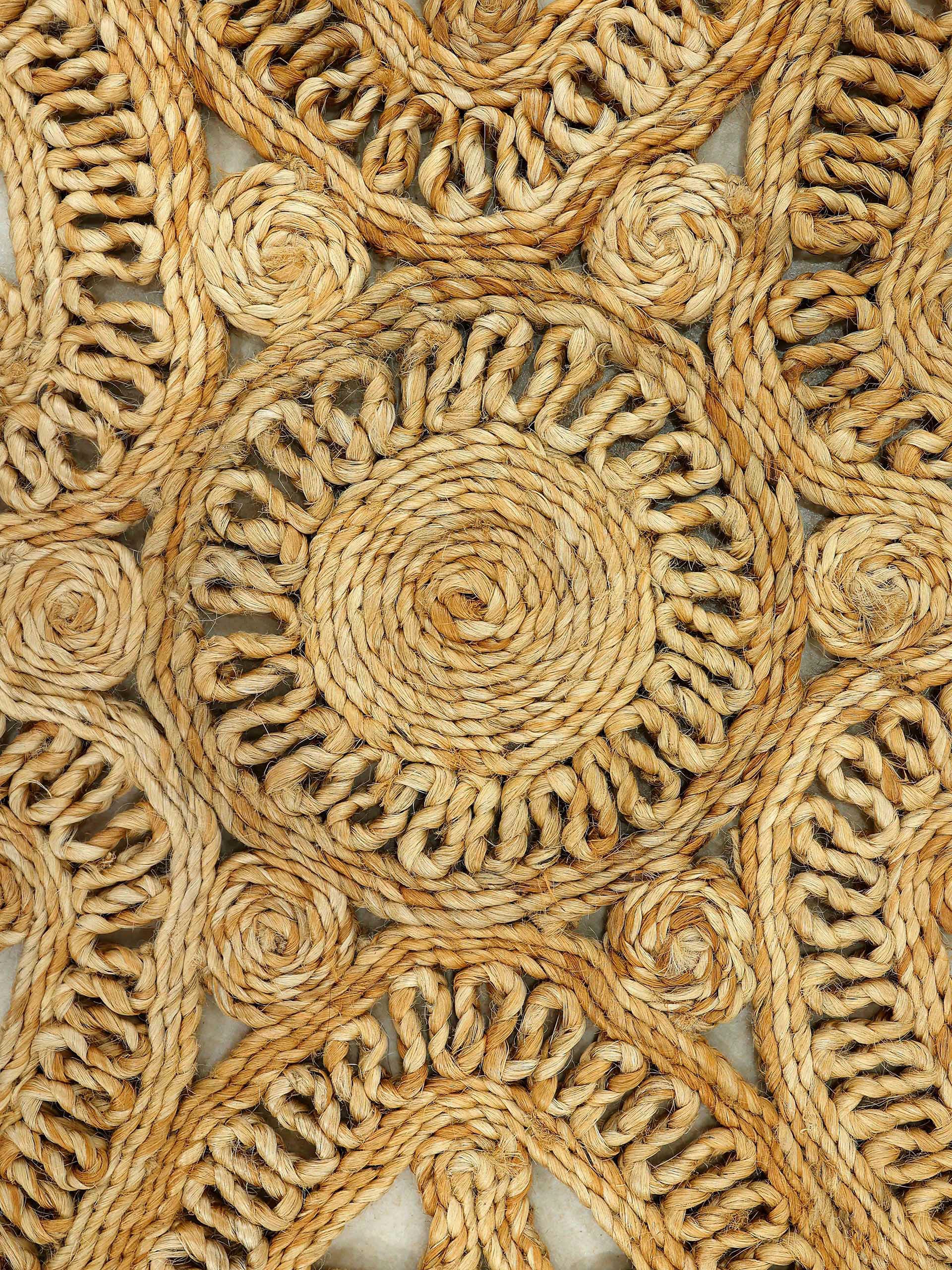 carpetfine Sisalteppich »Juteteppich Liam«, rund, natürliches Pflanzenmaterial von Hand gewebt, Boho Style