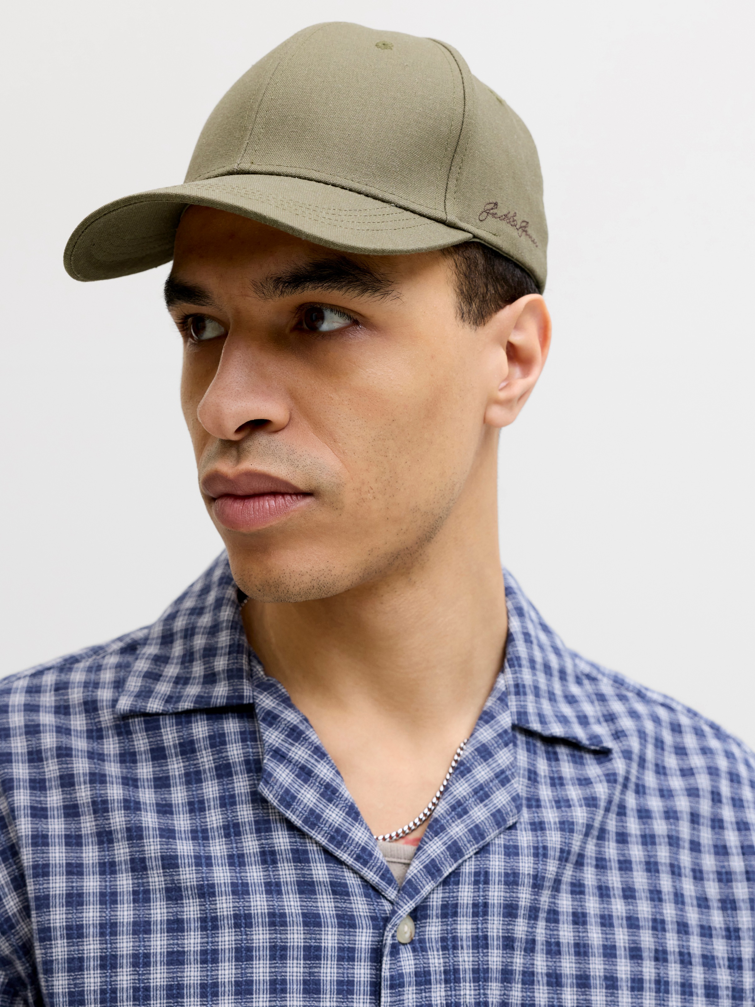 Jack & Jones Baseball Cap »JACBASE LOUIS LINEN BLEND CAP SN« mit Branding