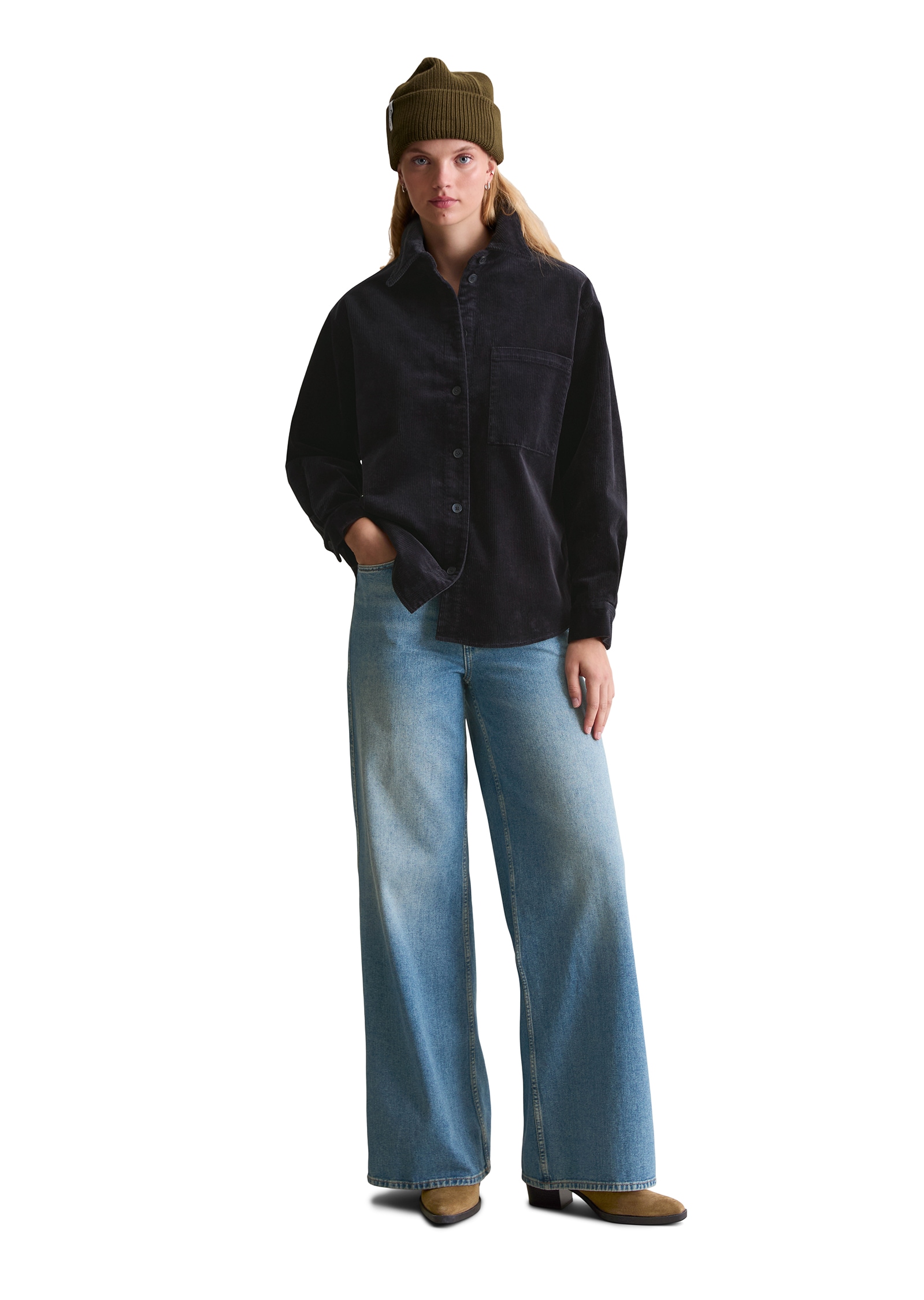 Marc O'Polo DENIM Hemdbluse, aus mittelschwerem Cord-Stretch, relaxed fit