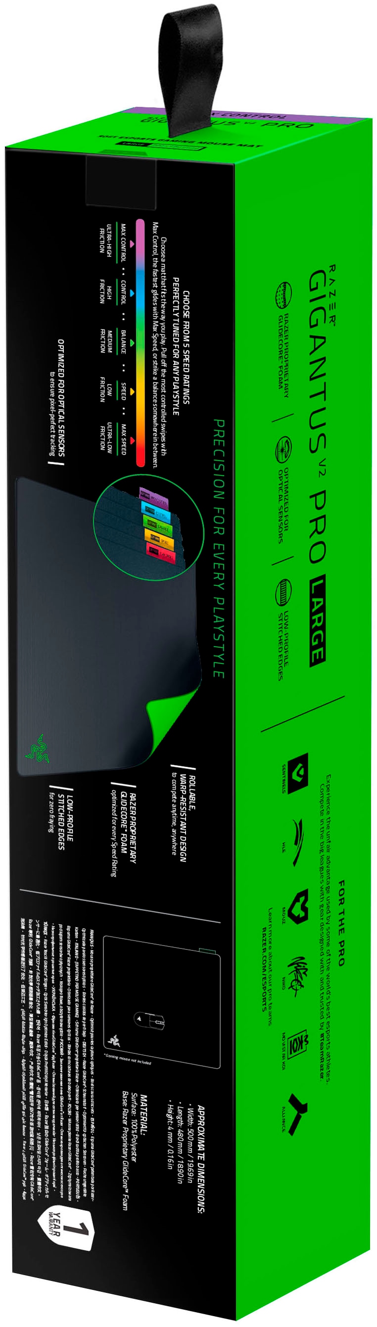 RAZER Gaming Mauspad »Gigantus V2 Pro - Max Control« Large 500 x 480 mm