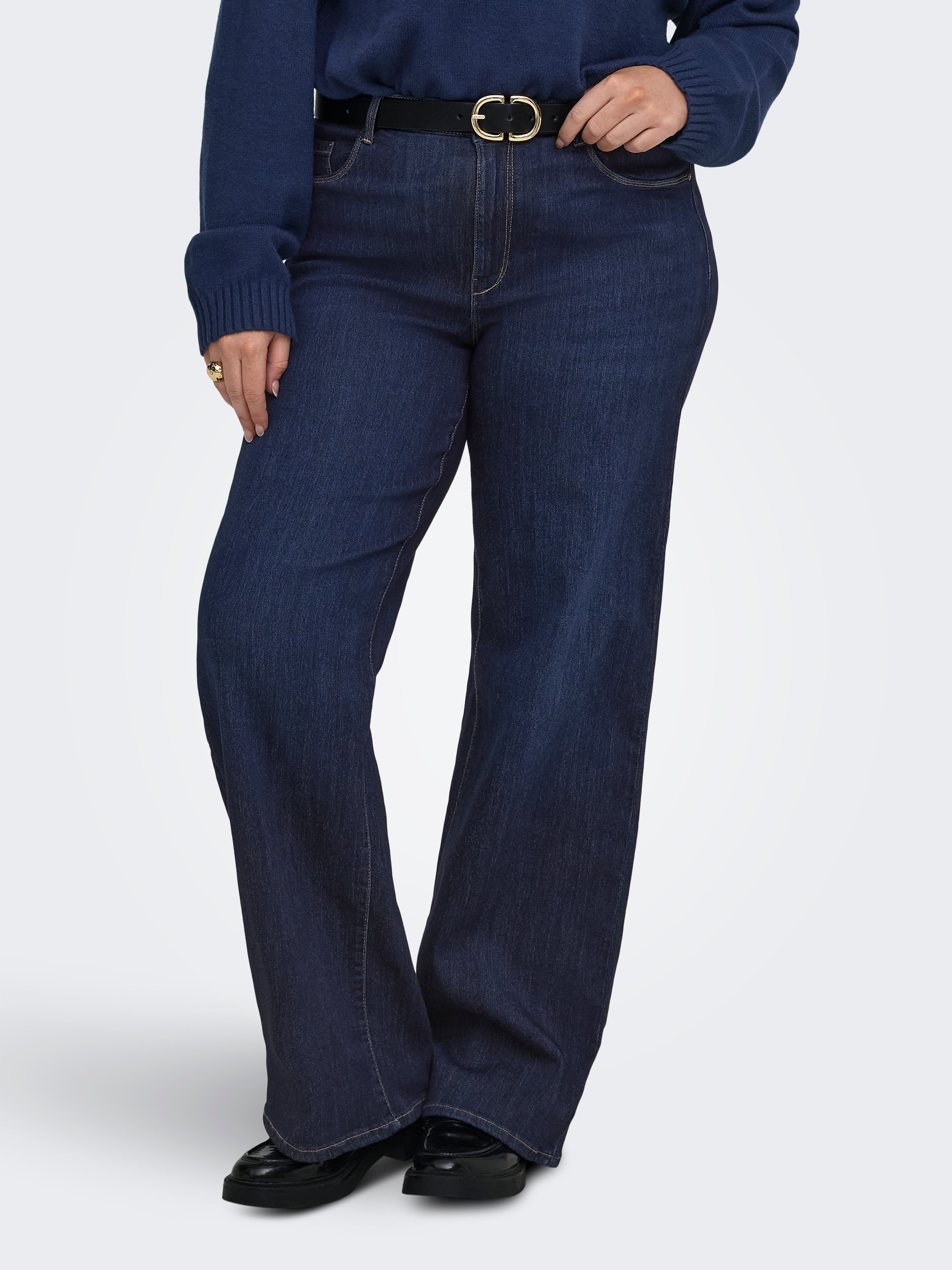 ONLY CARMAKOMA High-waist-Jeans »CARTHUNDER HW WIDE DNM PIM536 NOOS« Viskosemischung, High Waist