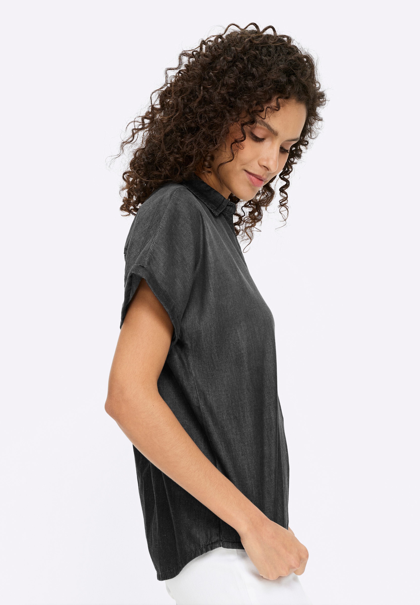 heine Schlupfbluse »Jeansbluse Jeansbluse mit Rückenfalte«