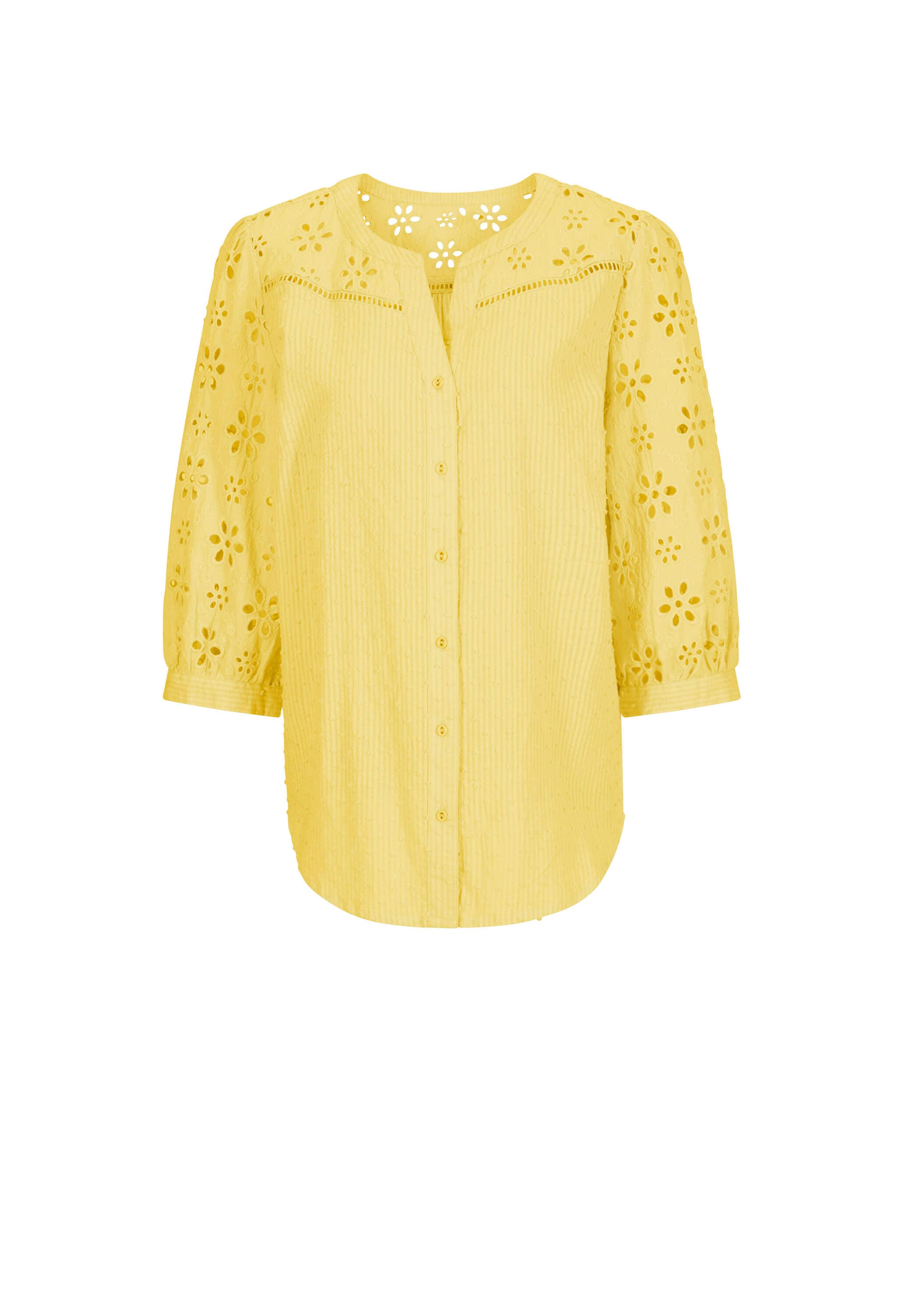 heine Klassische Bluse »Bluse Baumwollbluse mit Lochstickerei«