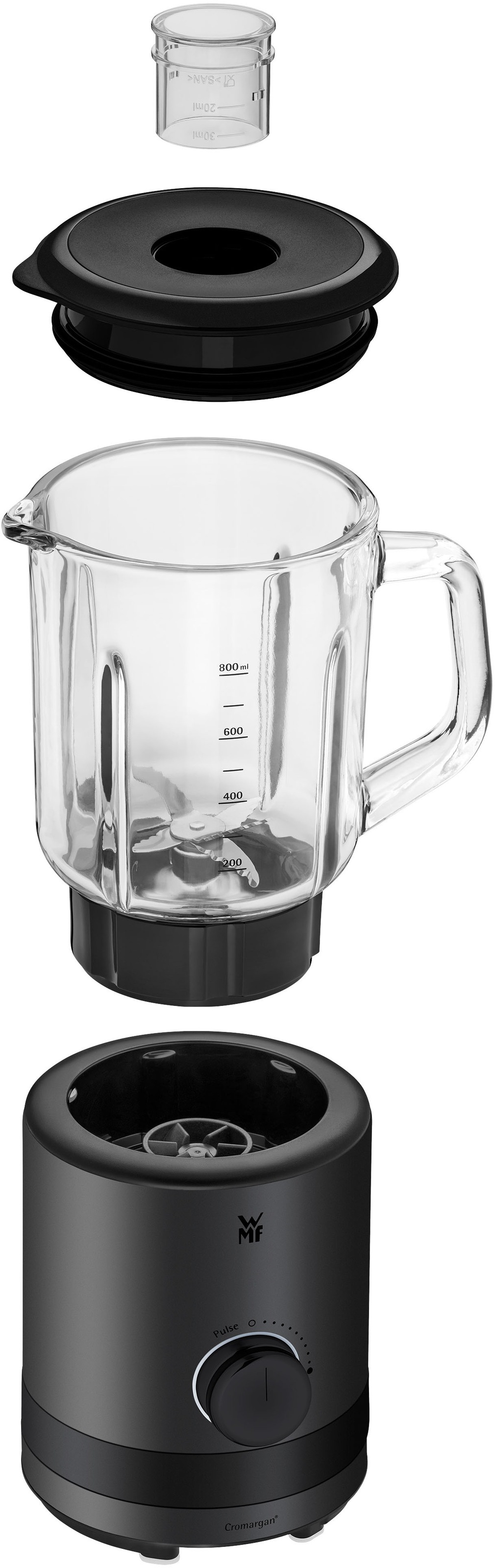 WMF Standmixer »KÜCHENminis«, 400 W, 0,8 Liter, Cromargan, 5 Geschwindigkeitsstufen, Edelstahlklinge