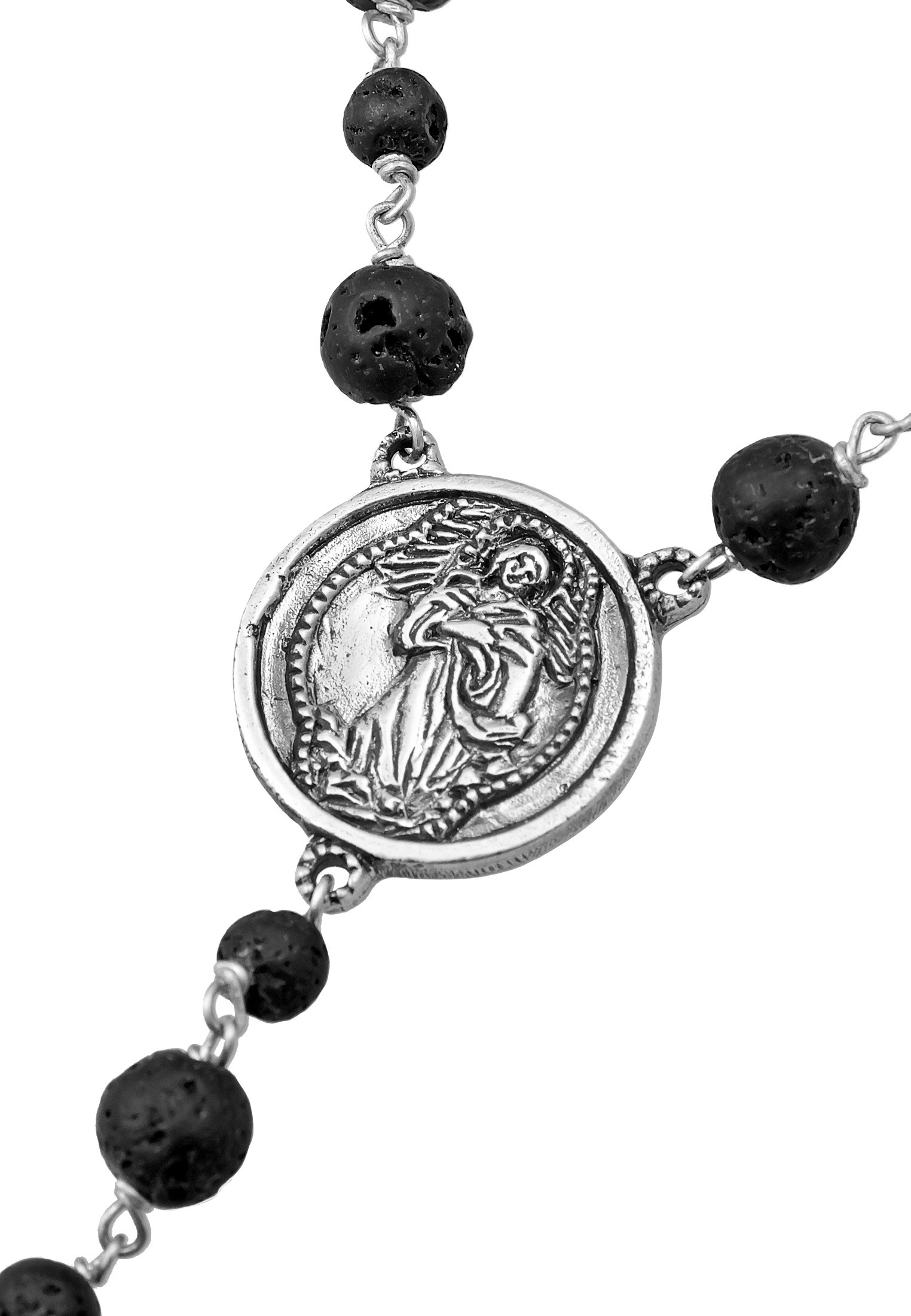 HAZE & GLORY Lange Kette »Halskette Rosenkranz Halskette 925 Sterling Silber«