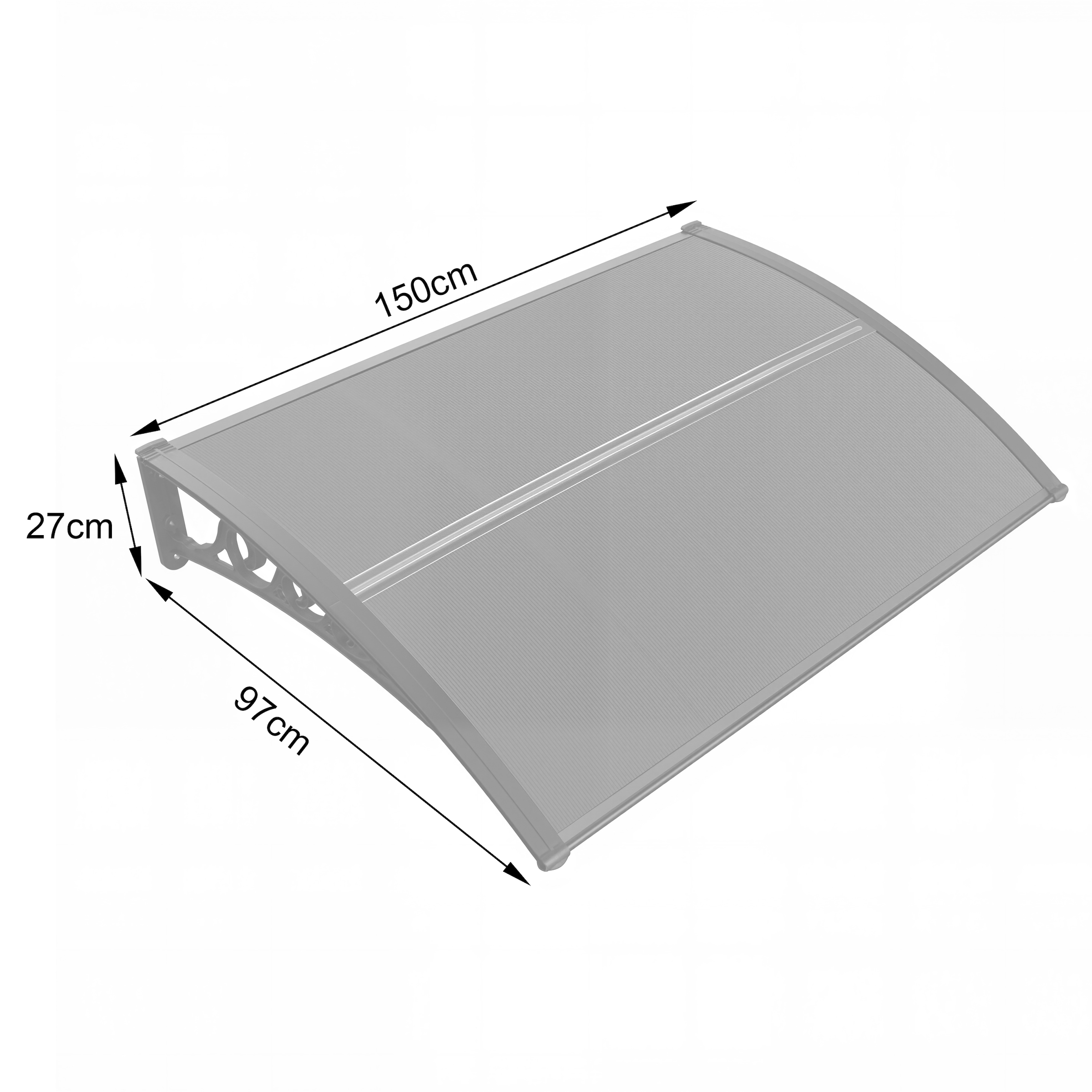 KONIFERA Pultvordach »Valencia« verschiedene Größen
