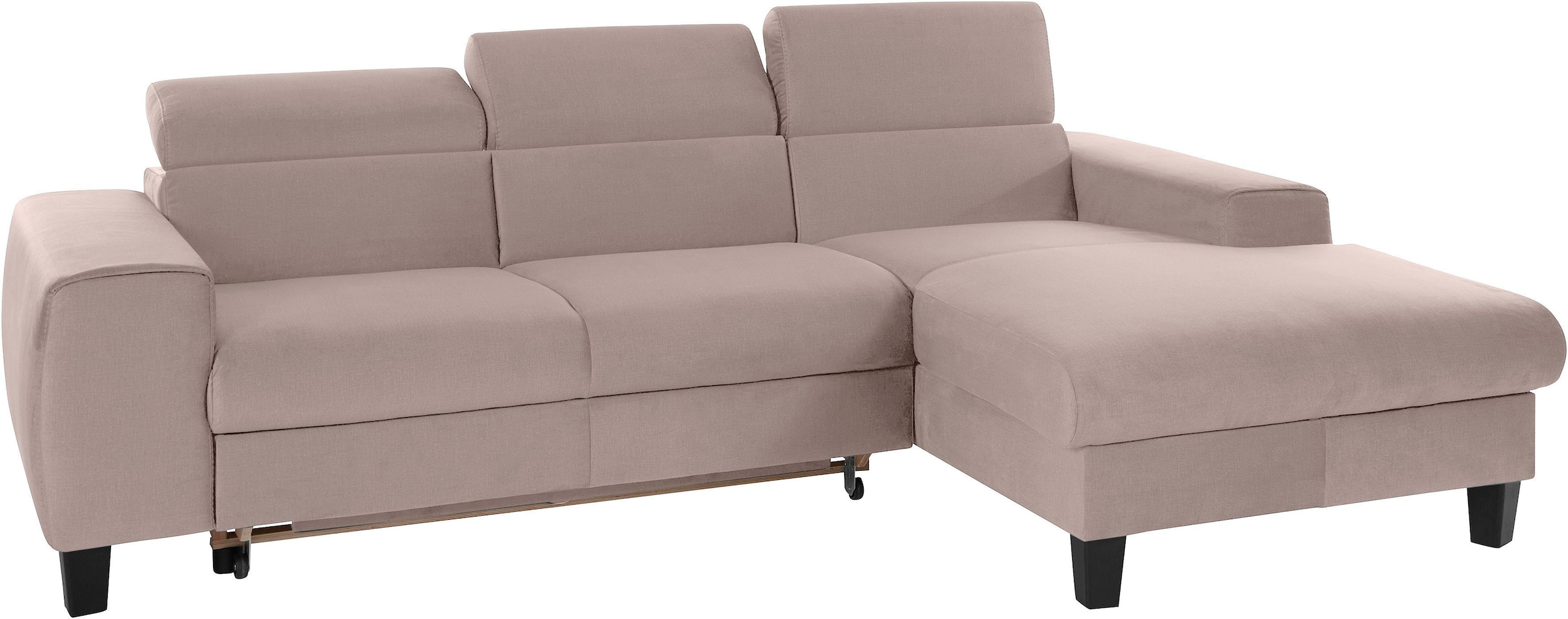 COTTA Polstergarnitur »Morven L-Form«, (Set), Set bestehend aus: Ecksofa mit Kopfteilverstellung & Hocker