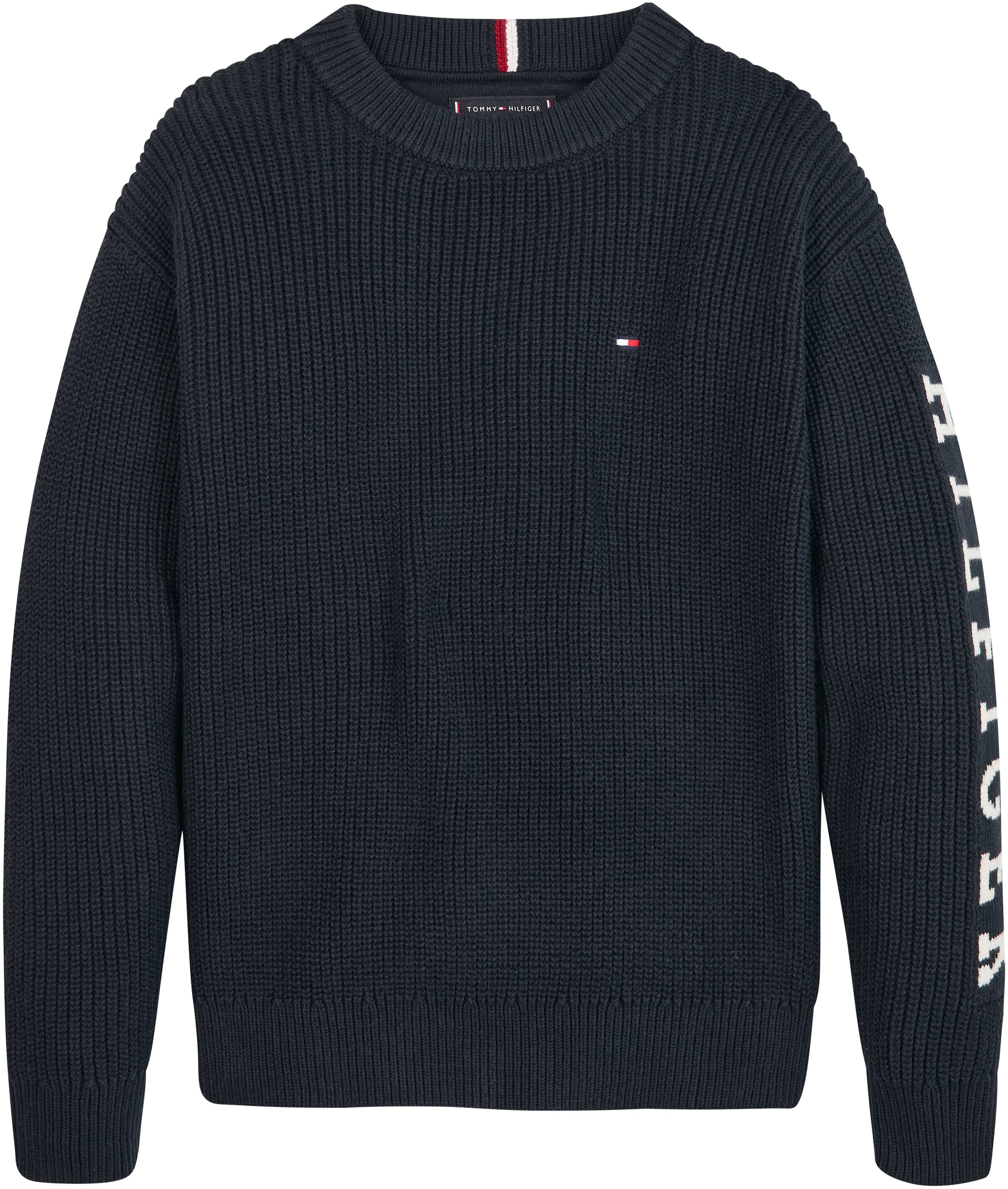 Tommy Hilfiger Strickpullover »MONOTYPE SWEATER«, mit modischen Label-Applikationen