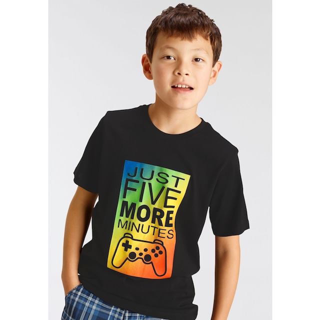 KIDSWORLD T-Shirt »JUST 5 MORE MINUTES«, Gamer Spruch kaufen bei OTTO