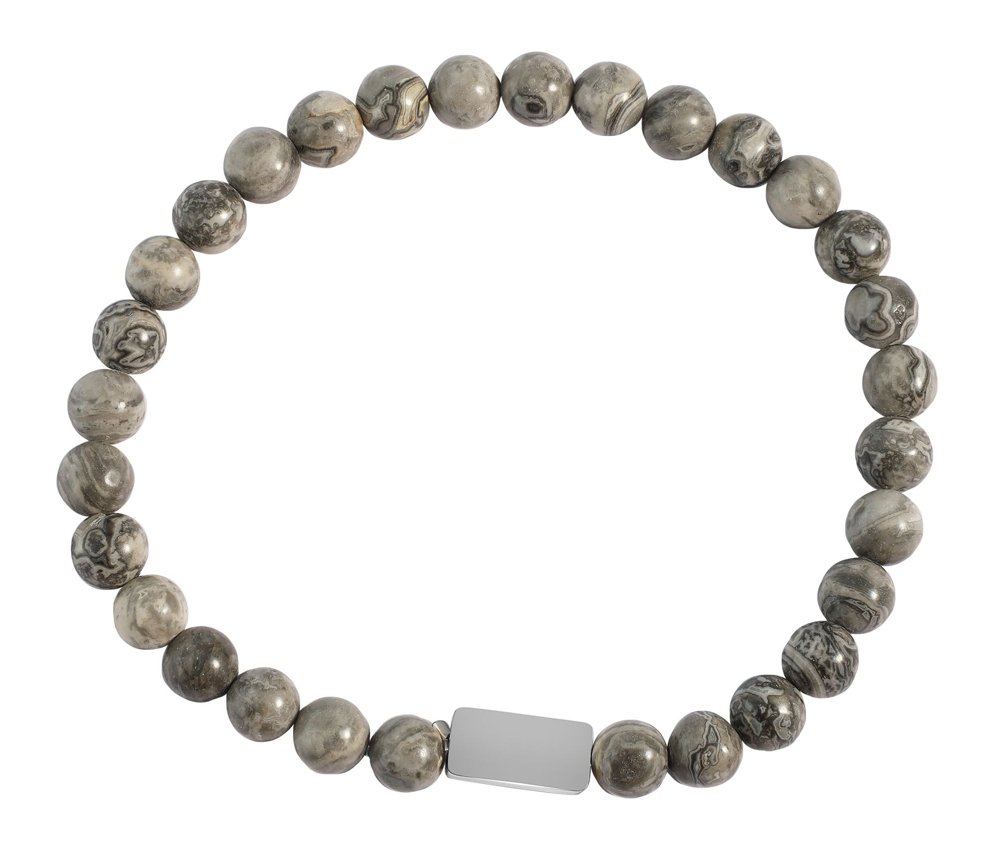 Adelia´s Armband »Herren Armband ¿ Kugelarmband aus Edelstahl mit Jaspis 21 cm«