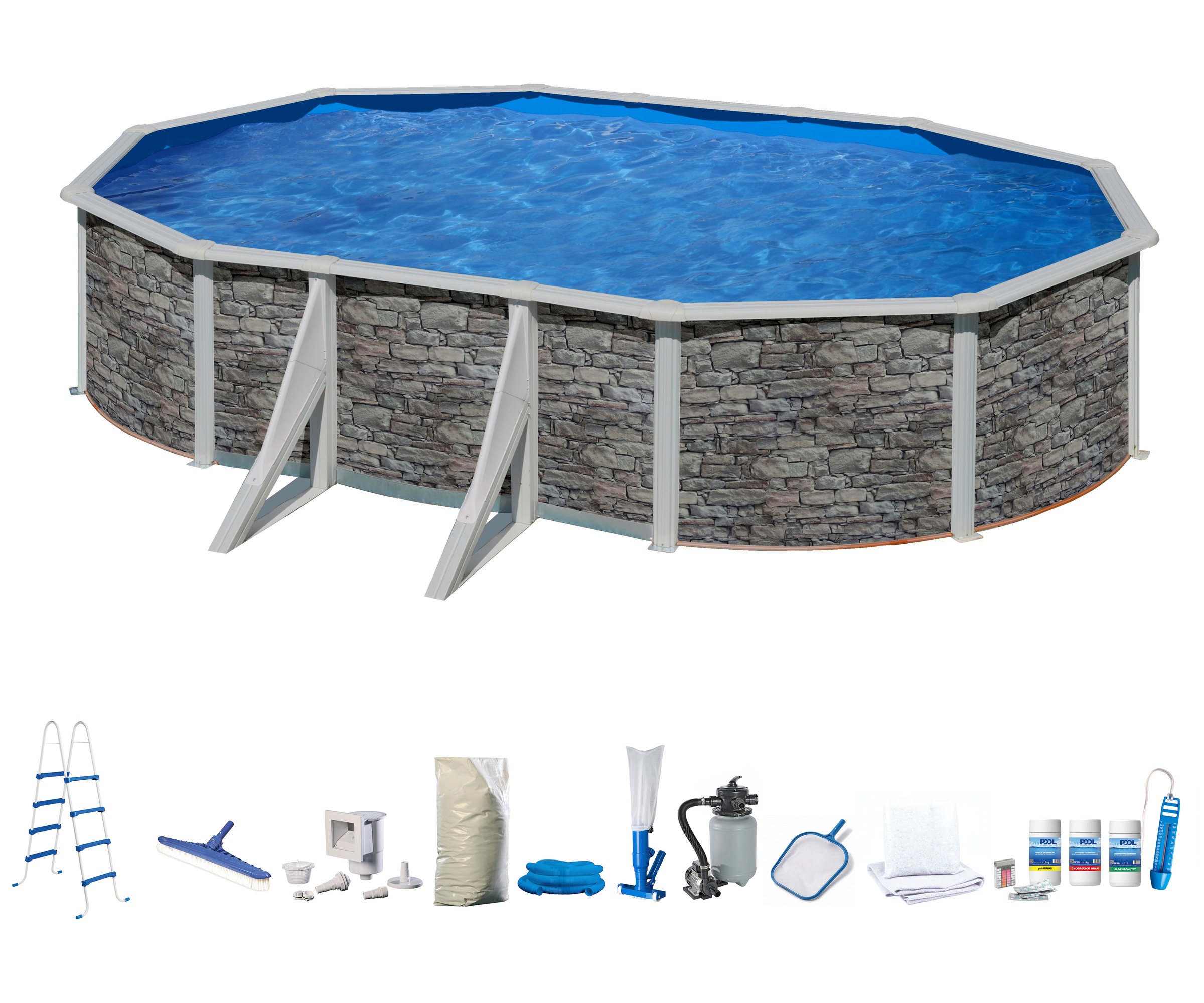MyPool Ovalpool, (Set), 10-tlg., BxLxH: 375x610x132 cm
