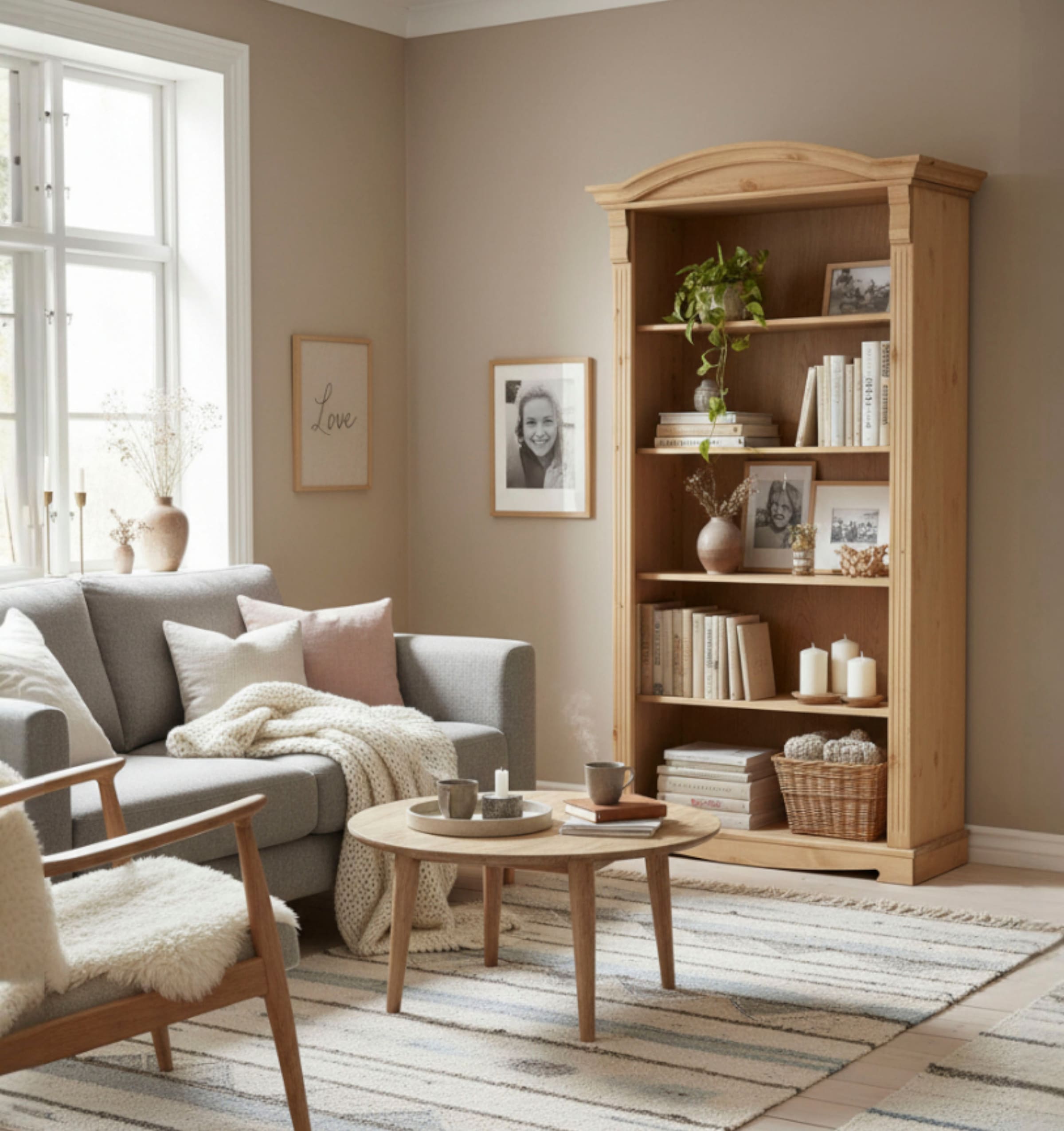 OTTO home Standregal »Anna, Regal, Aktenregal, Bücherregal« B/T/H: 96/37/188 cm,  aus massiver Kiefer, Breite 96 cm, mit schönen Details und Fräsungen