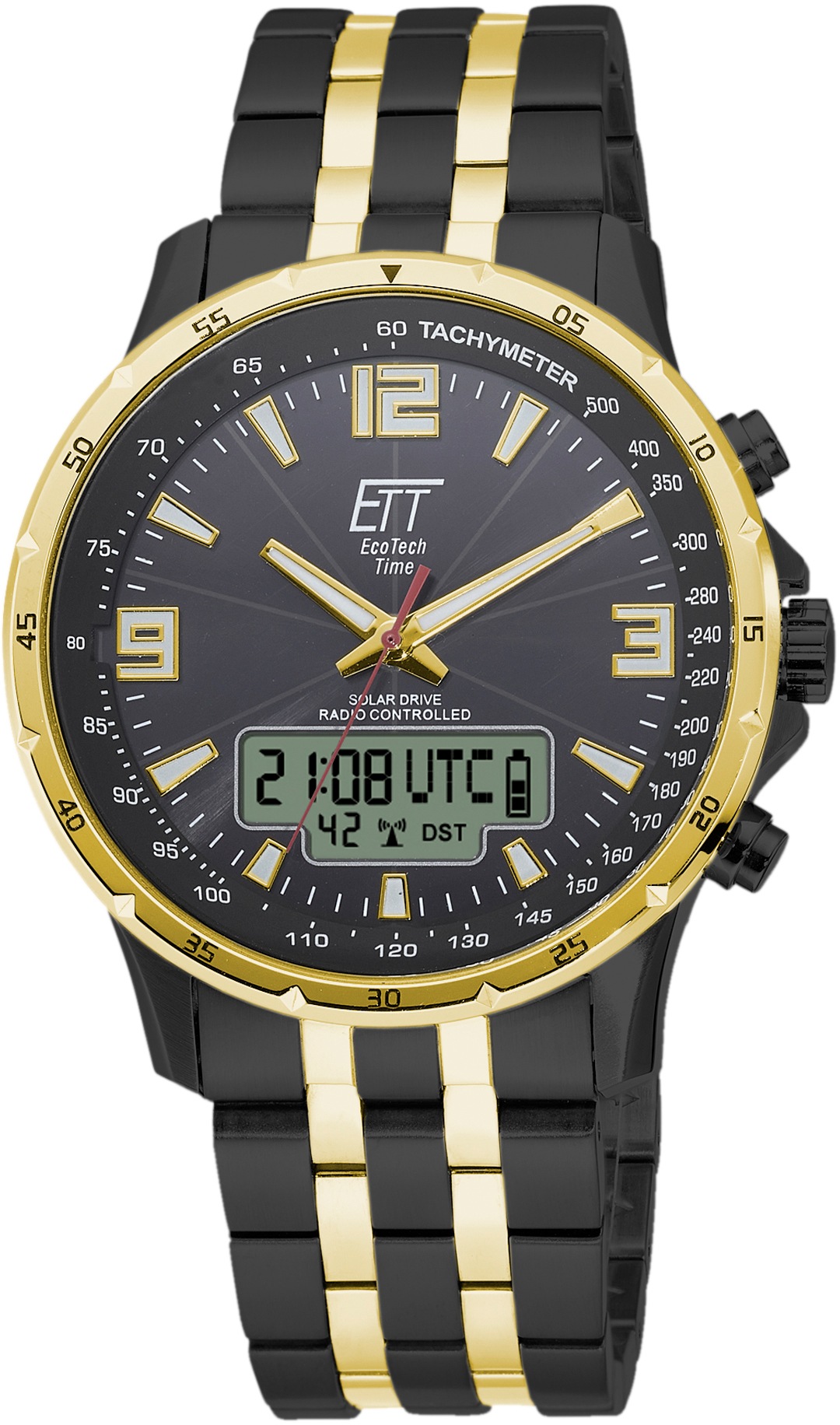 ETT Funkchronograph »Arctica, EGS-11567-21M«, Armbanduhr, Herrenuhr, Stoppfunktion, Datum, Solar