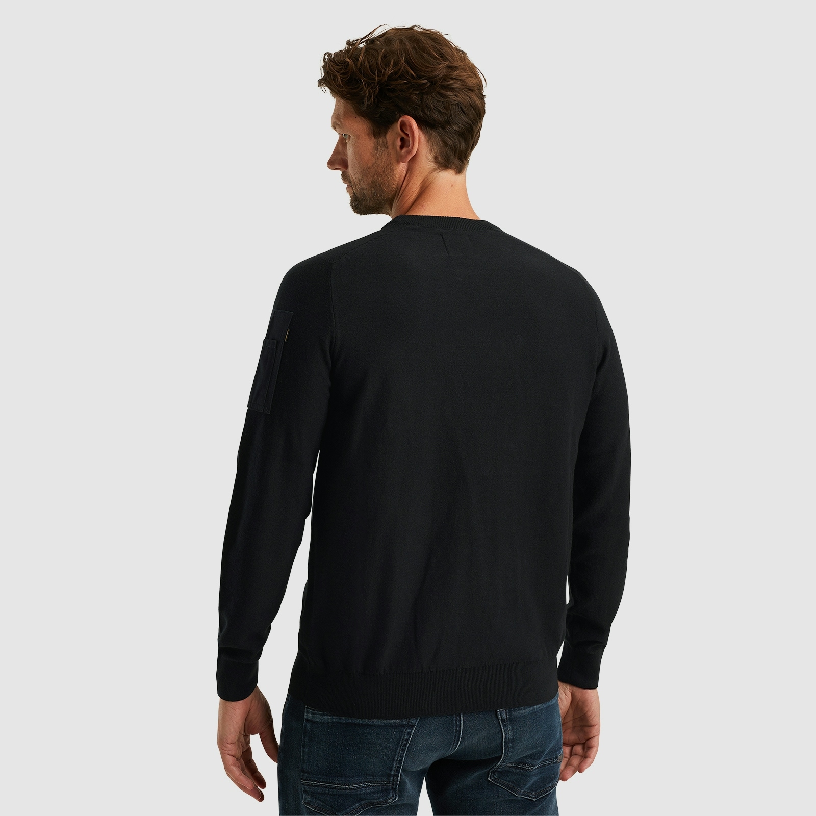 PME LEGEND Rundhalspullover, mit Logo Stickerei
