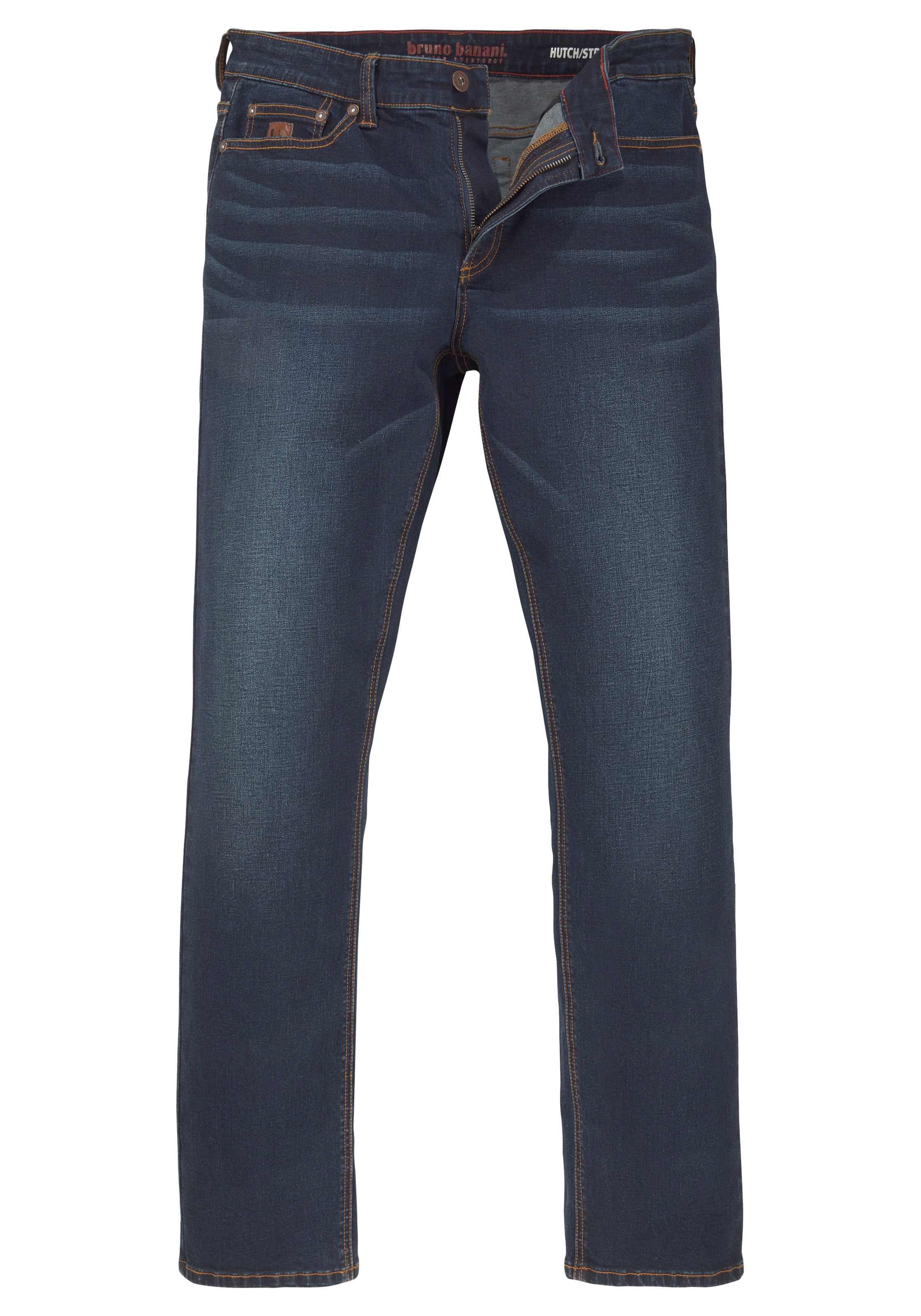 Bruno Banani Straight-Jeans »Hutch«, gerade Beinform, teilweise mit modischen Destroyed-Effekten
