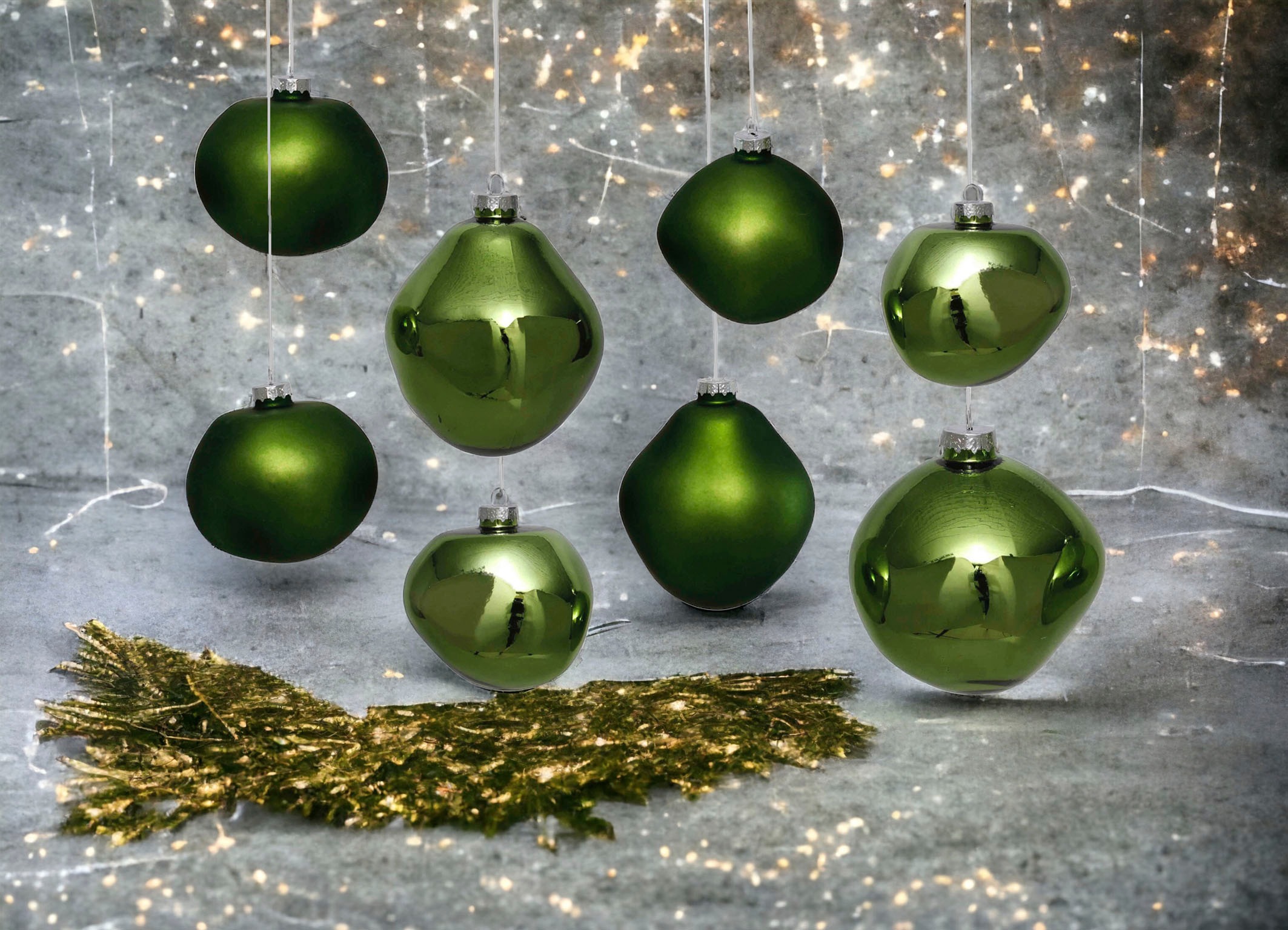 Leonique Weihnachtsbaumkugel »Birdelle glänzend, Weihnachtsdeko,  Christbaumschmuck, Christbaumkugeln«, (Set, 3 St.), Baumkugeln in organischer  Form, Ø 10 cm, organische Kugeln aus Glas kaufen bei OTTO