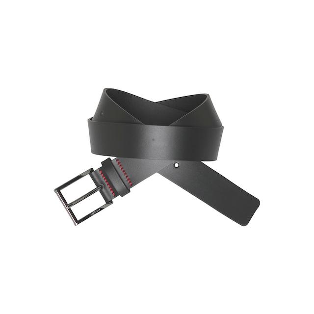 HUGO Ledergürtel »Geek_Sz35«, mit kontrastfarbenen Nähten und dezenter  Metallschliesse im OTTO Online Shop