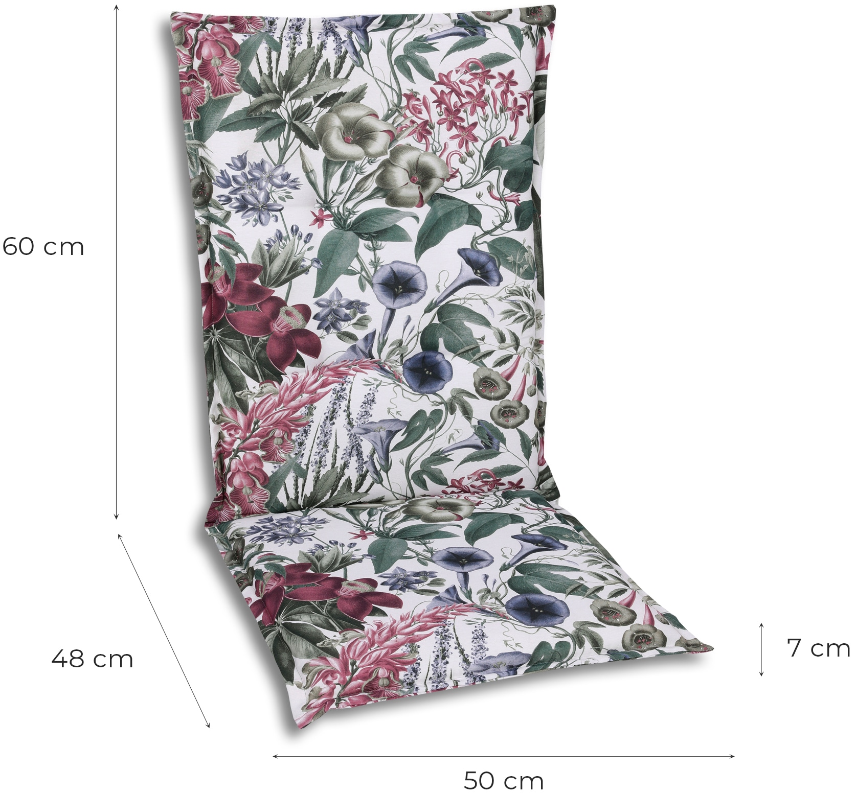 GO-DE Sitzauflage Maße ca.: 50 cm x 108 cm x 7 cm