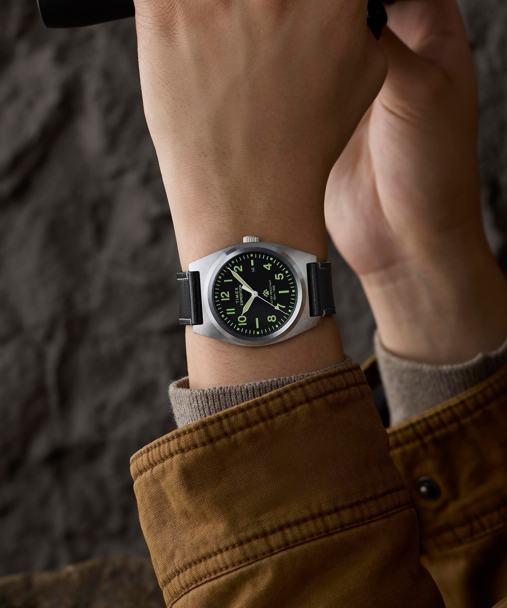 Timex Quarzuhr »Timex-CAPSTONE« Armbanduhr, Herrenuhr, Lederarmband, analog, Tag, Beleuchtung