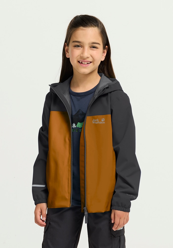 Jack Wolfskin Regenjacke »ADVENTURETRIBE 2L JKT K« Wasserdicht, atmungsaktiv, Übergangsjacke