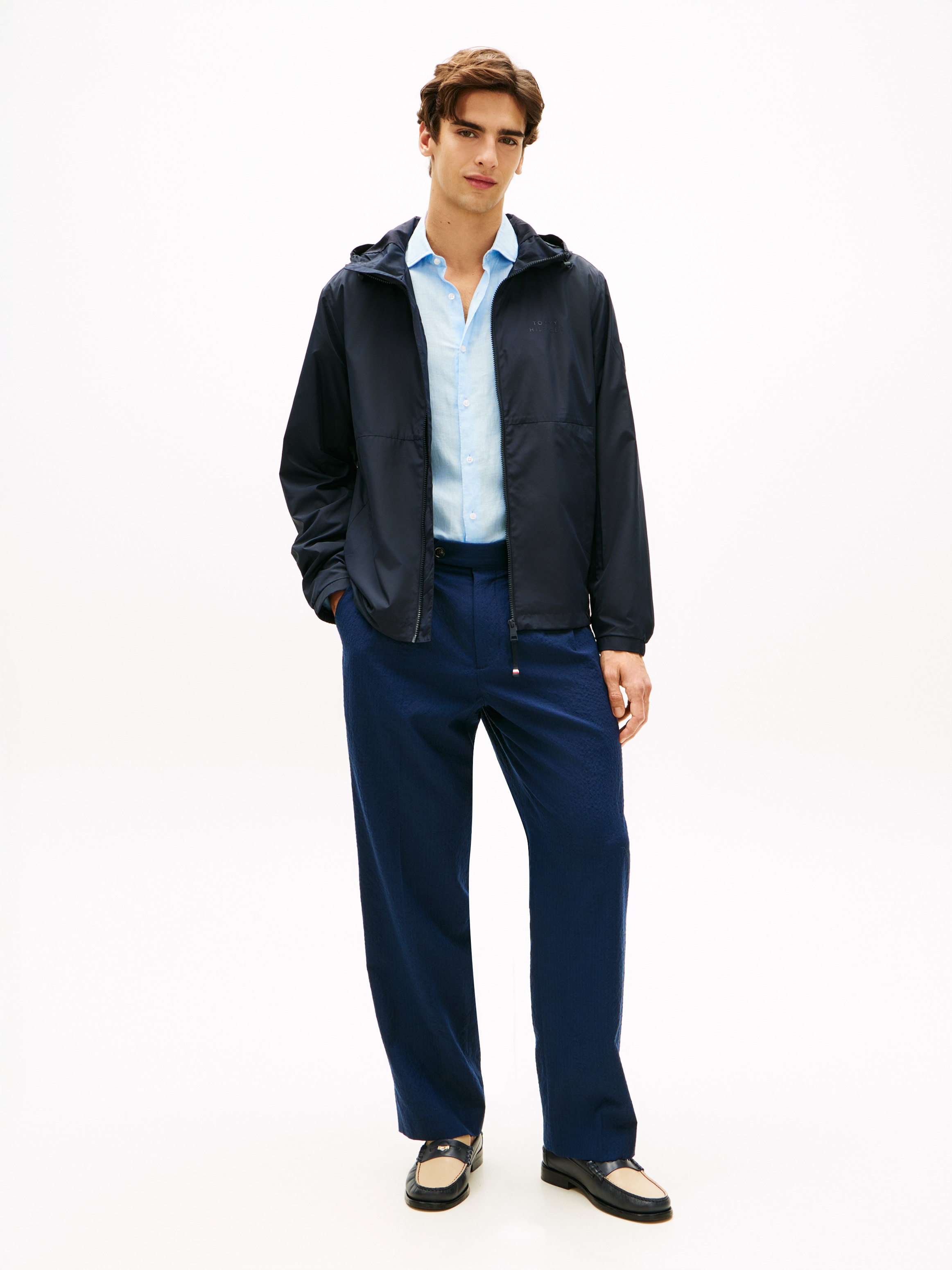 Tommy Hilfiger Allwetterjacke »BRANDED HOODED« mit Kapuze Windjacke Fahrradjacke Packable Regular fit mit Kapuze