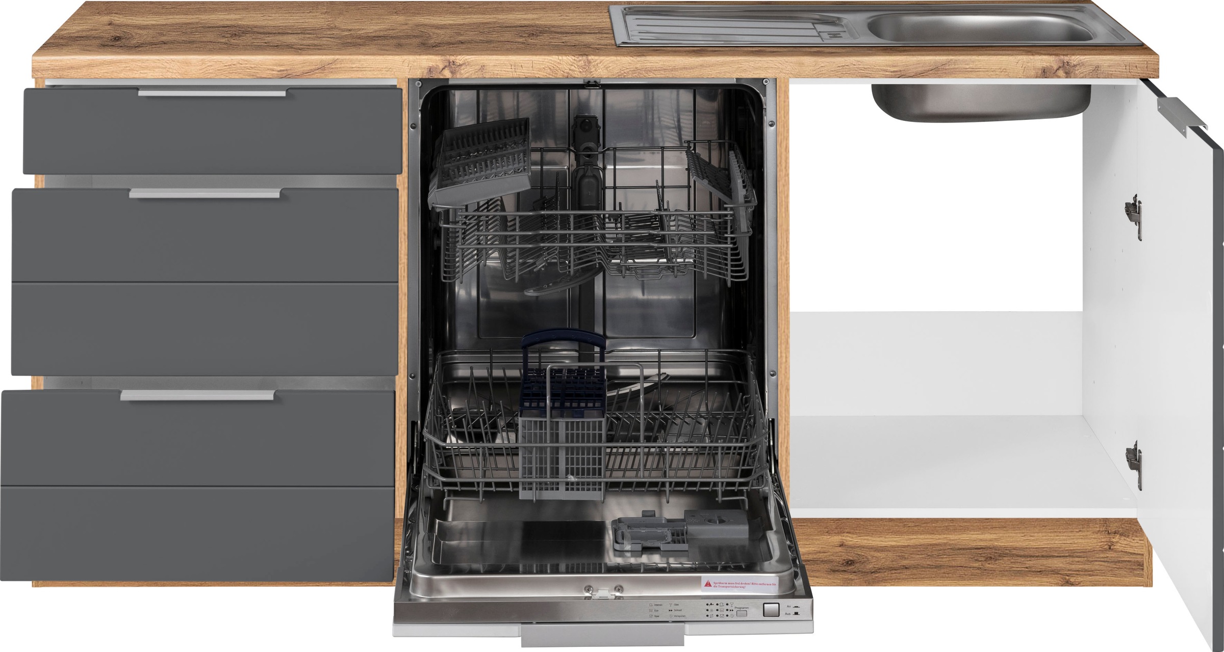 KOCHSTATION Winkelküche »KS-Luhe« Stellbreite 240x270 cm, wahlweise mit oder ohne E-Geräten, MDF-Fronten