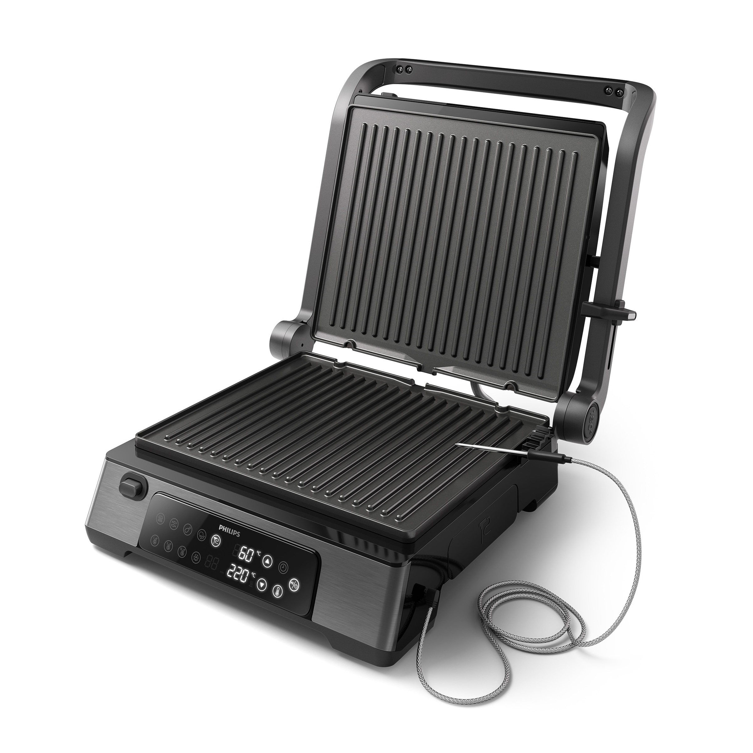 Philips Kontaktgrill »7000 Series HD6307/70 mit digitaler Temperatureinstellung« 2200 W 8 voreingestellten Funktionen, und verstellbaren,...