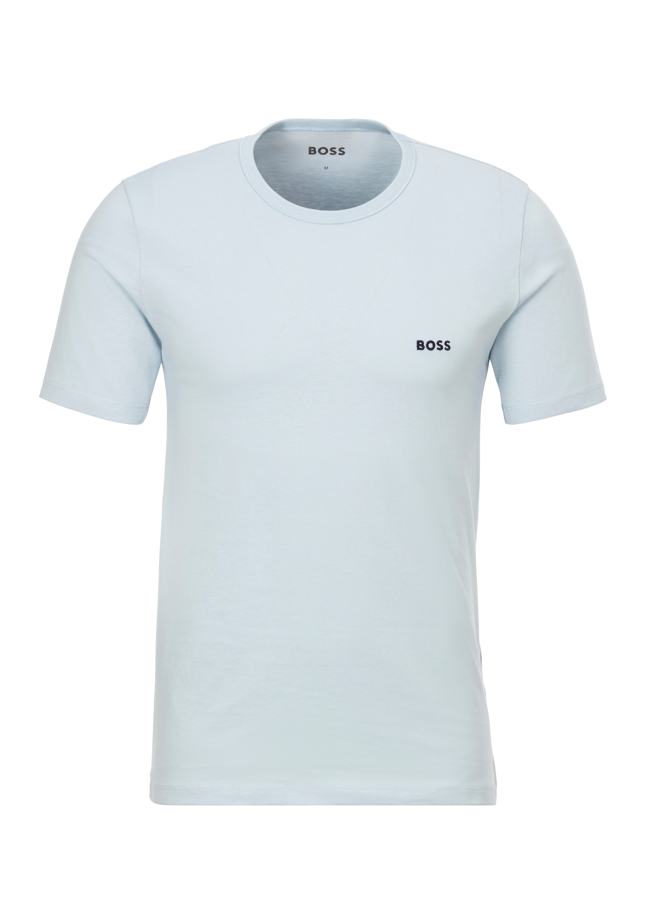 BOSS T-Shirt »TShirtRN 3P Classic«, mit Logostickerei