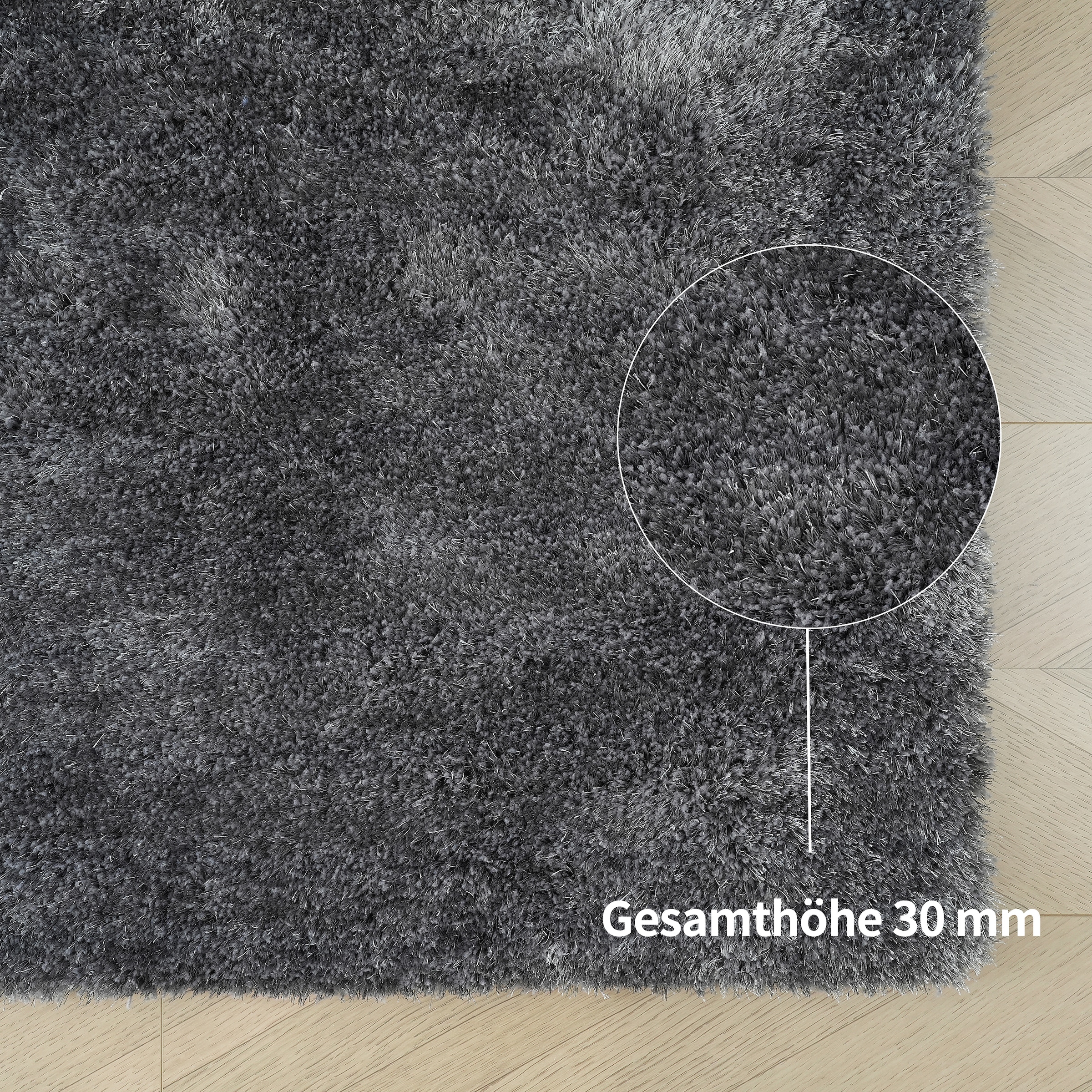 Bruno Banani Hochflor-Läufer »Dana Teppich, Kundenliebling«, rechteckig, 30 mm Höhe, Brücke, uni, weich, Mikrofaser, Diele, Flur, Wohnzimmer, Schlafzimmer