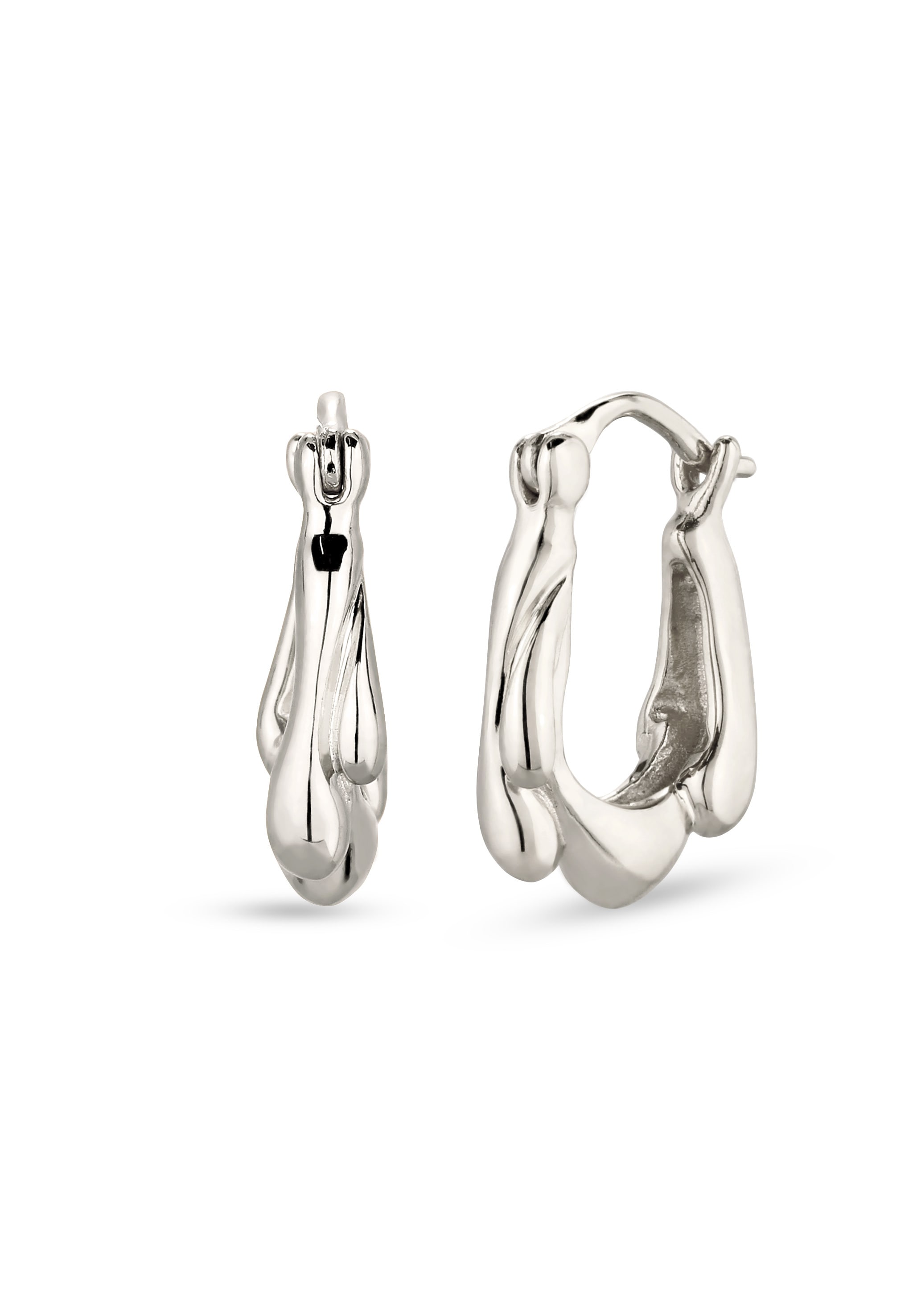Elli Paar Creolen »Ohrringe Creolen Melted 925 Sterling Silber«