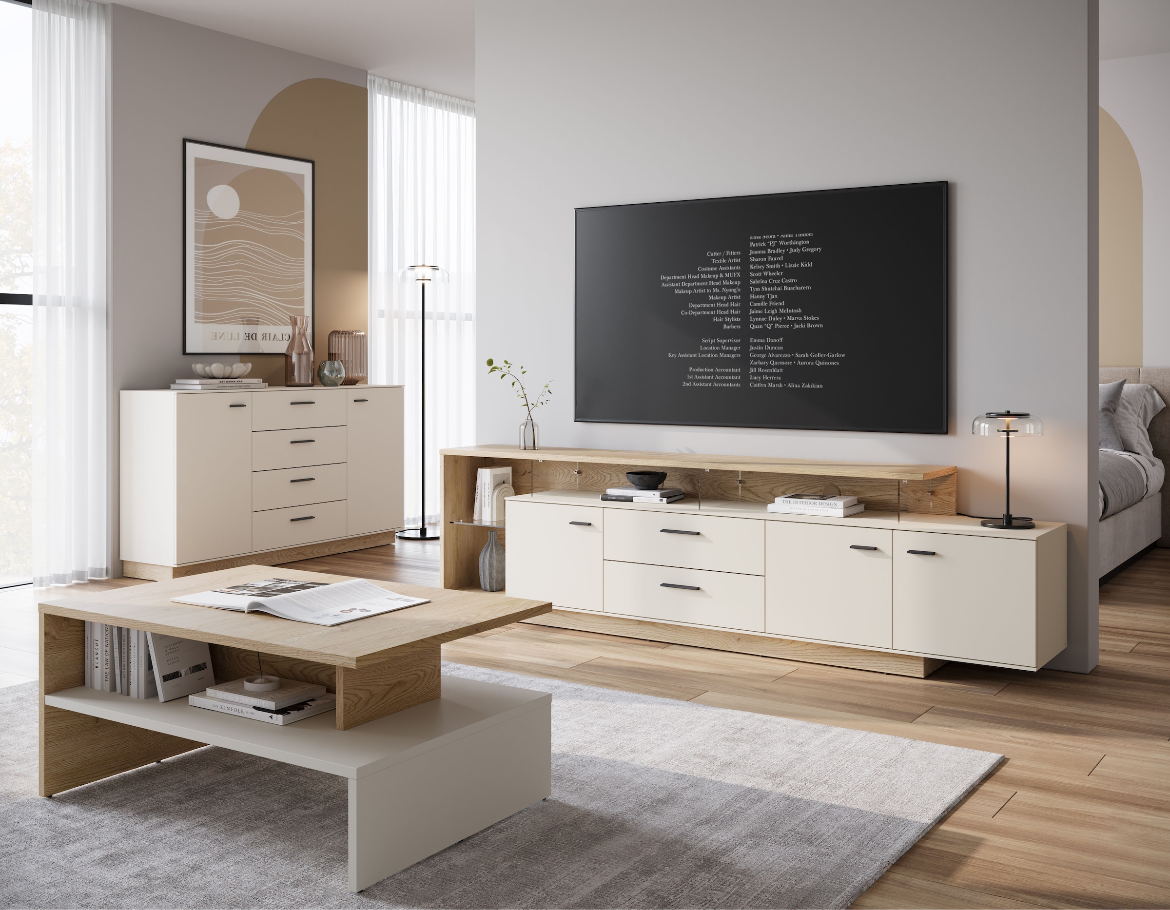 Home affaire Wandregal Wandpaneel, Wandregal, Breite 60 cm, 3 Ablageböden