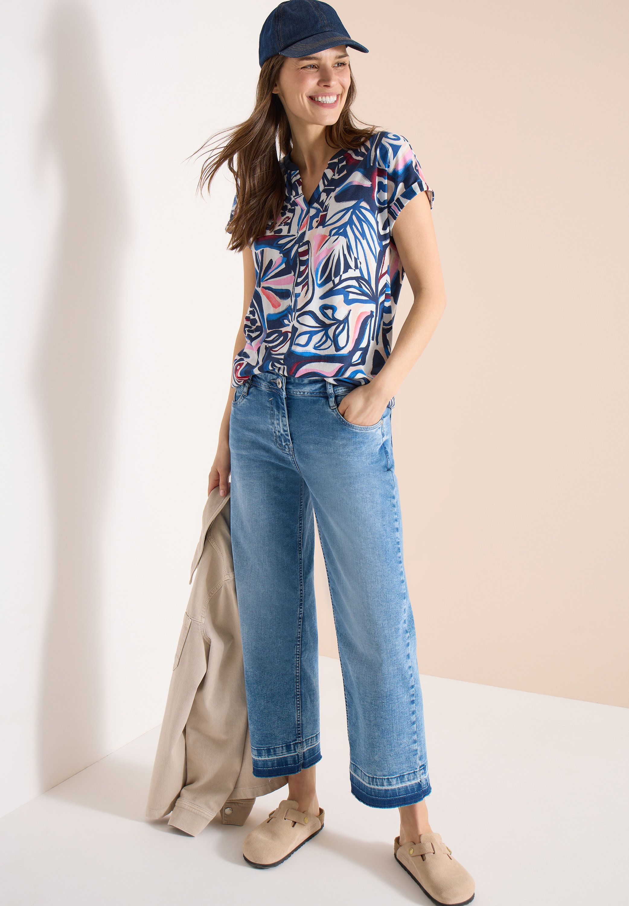 Cecil T-Shirt mit All-Over Print